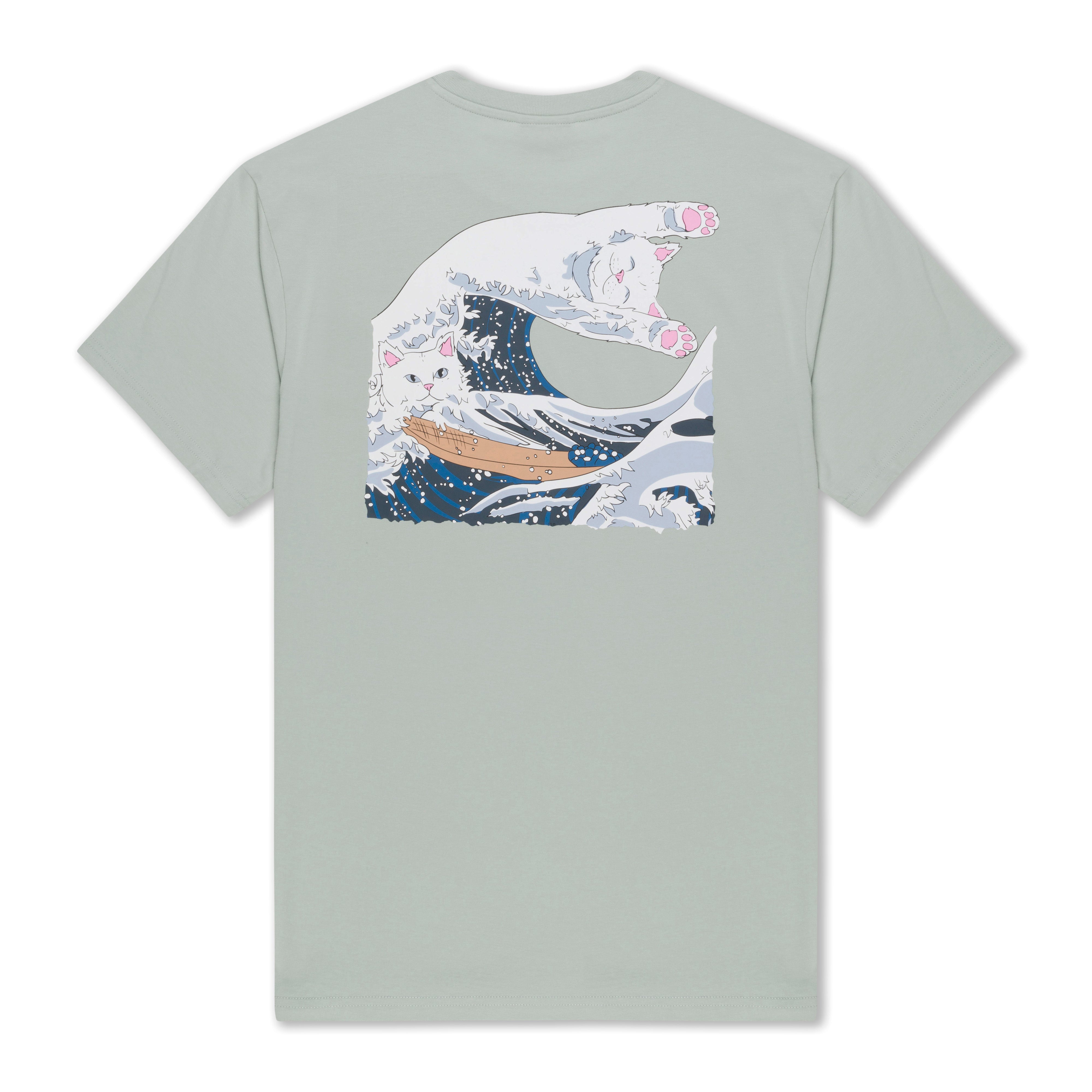  Great Wave Tee (Sage Grey)、mySite、merchandisen