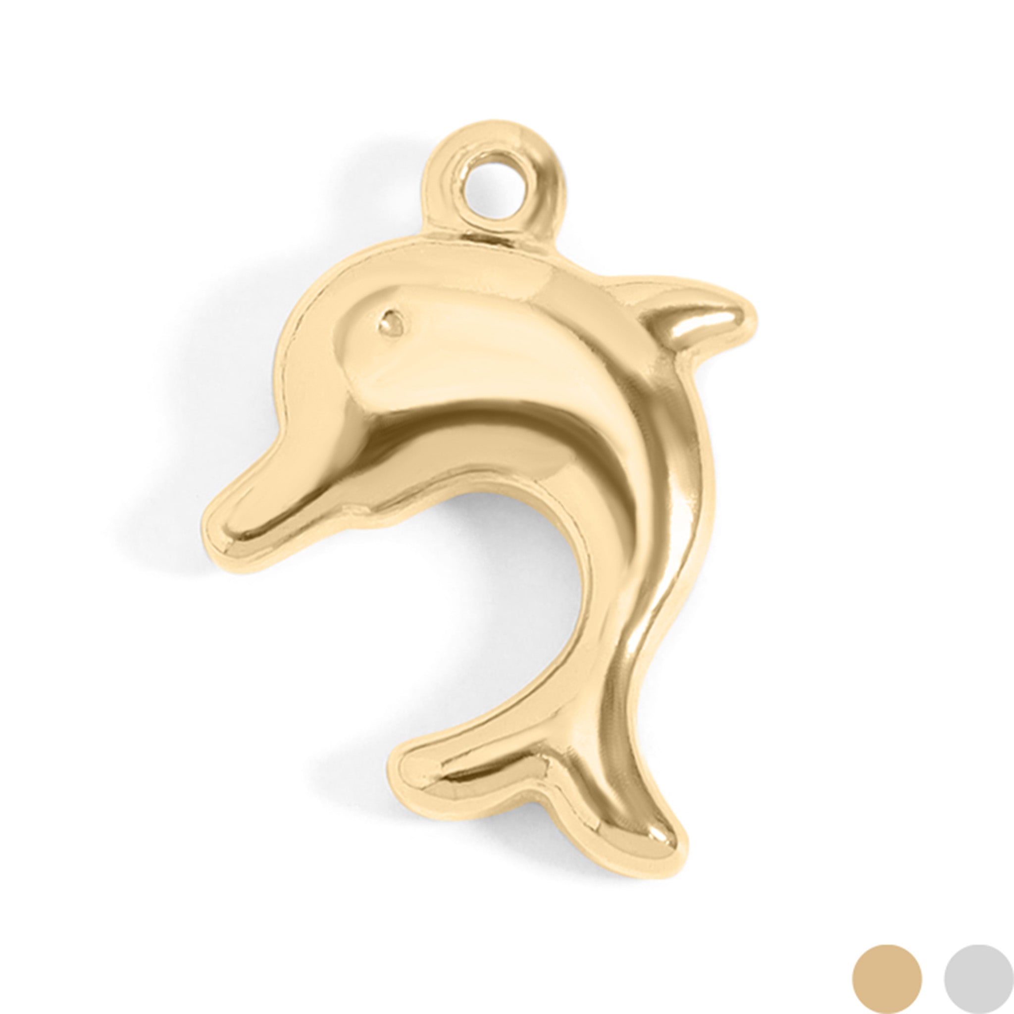 18K Gold PVD Stainless Steel Dolphin Charm / PDL0099、mySite、dreamappss