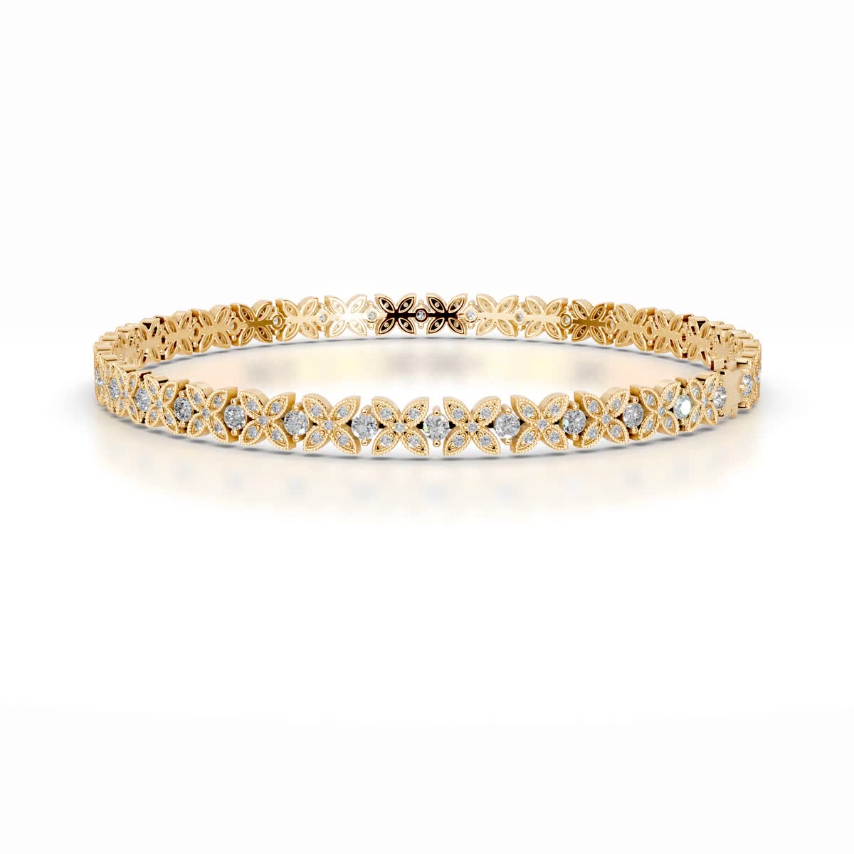 Kathleen Diamond Tennis Bracelet (2.5 Carat) -18K Yellow Gold、mySite、hinf8tx79