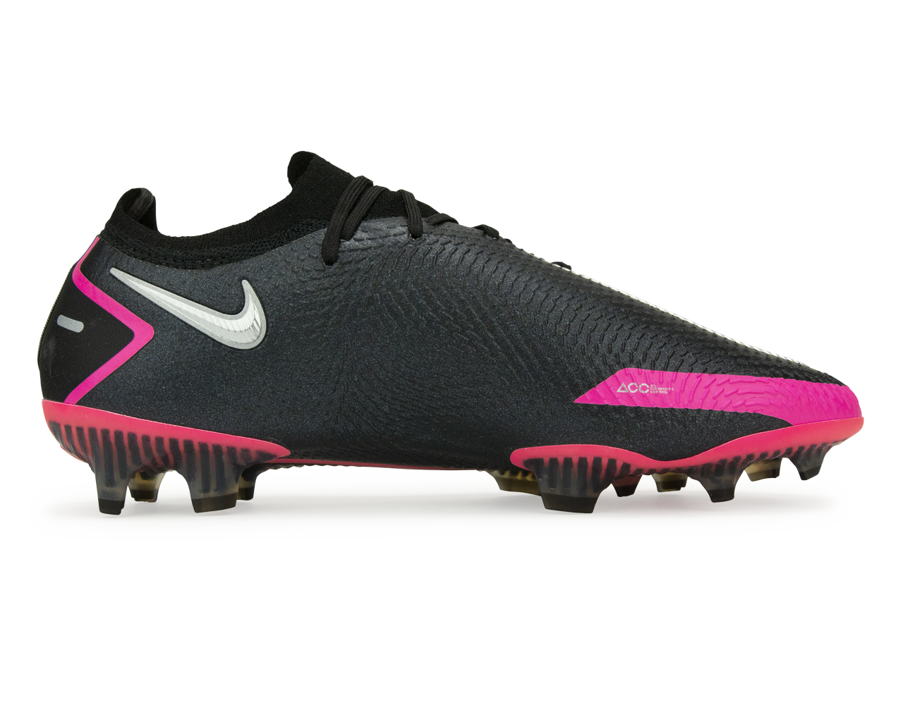 Nike Men's Phantom GT Elite FG Black/Pink Blast/Metallic Silver、mySite、noshort