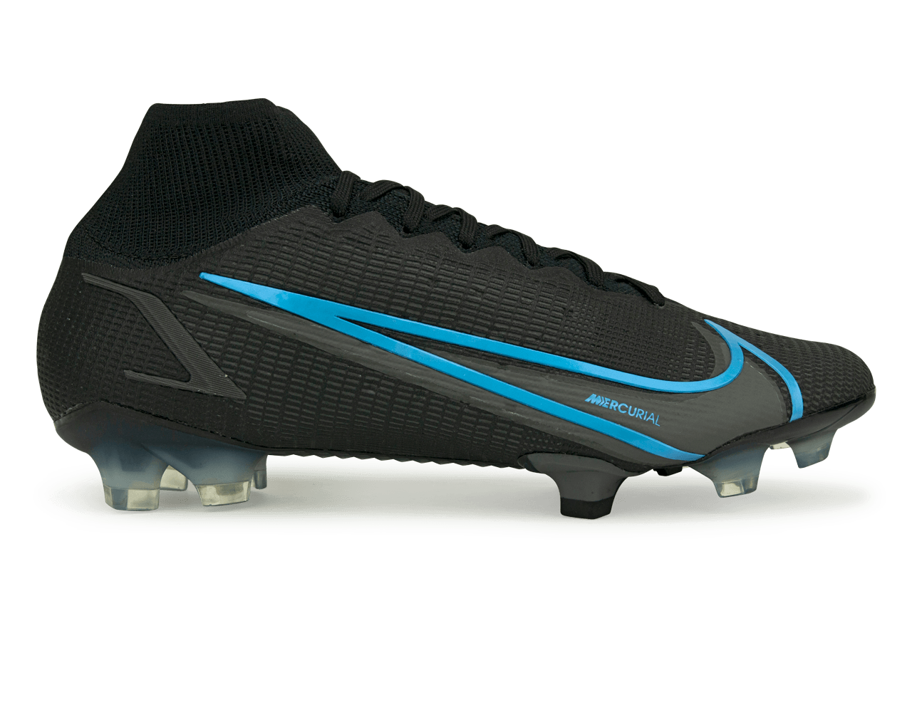 Nike Men's Mercurial Superfly 8 Elite FG Black/Blue、mySite、noshort