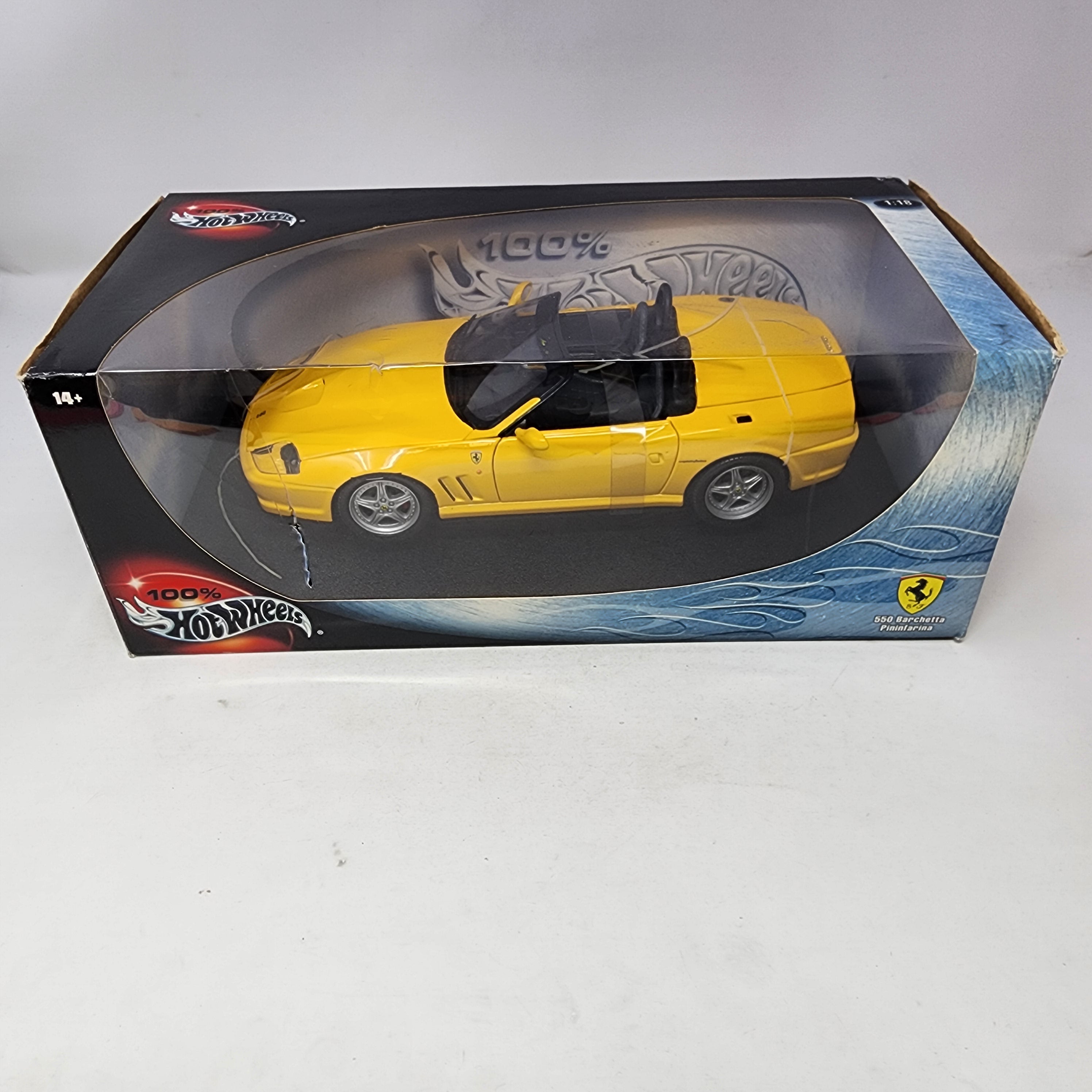 Ferrari 550 Barchetta Pinninfarina * Yellow * 100% Hot Wheels 1/18 Scale、mySite、hgirdovlk