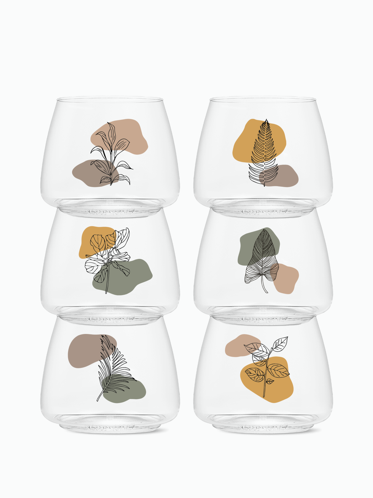 Botanical Linework - POP 12oz Rocks、mySite、camillekostekn