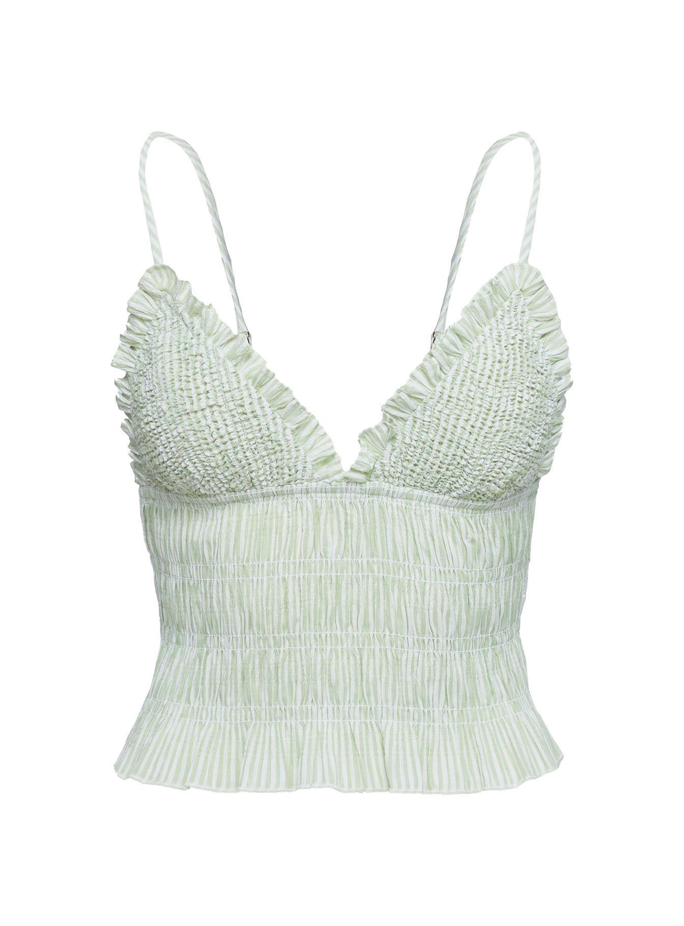 Marilou Shirred Top Green Stripe、mySite、solidvoid