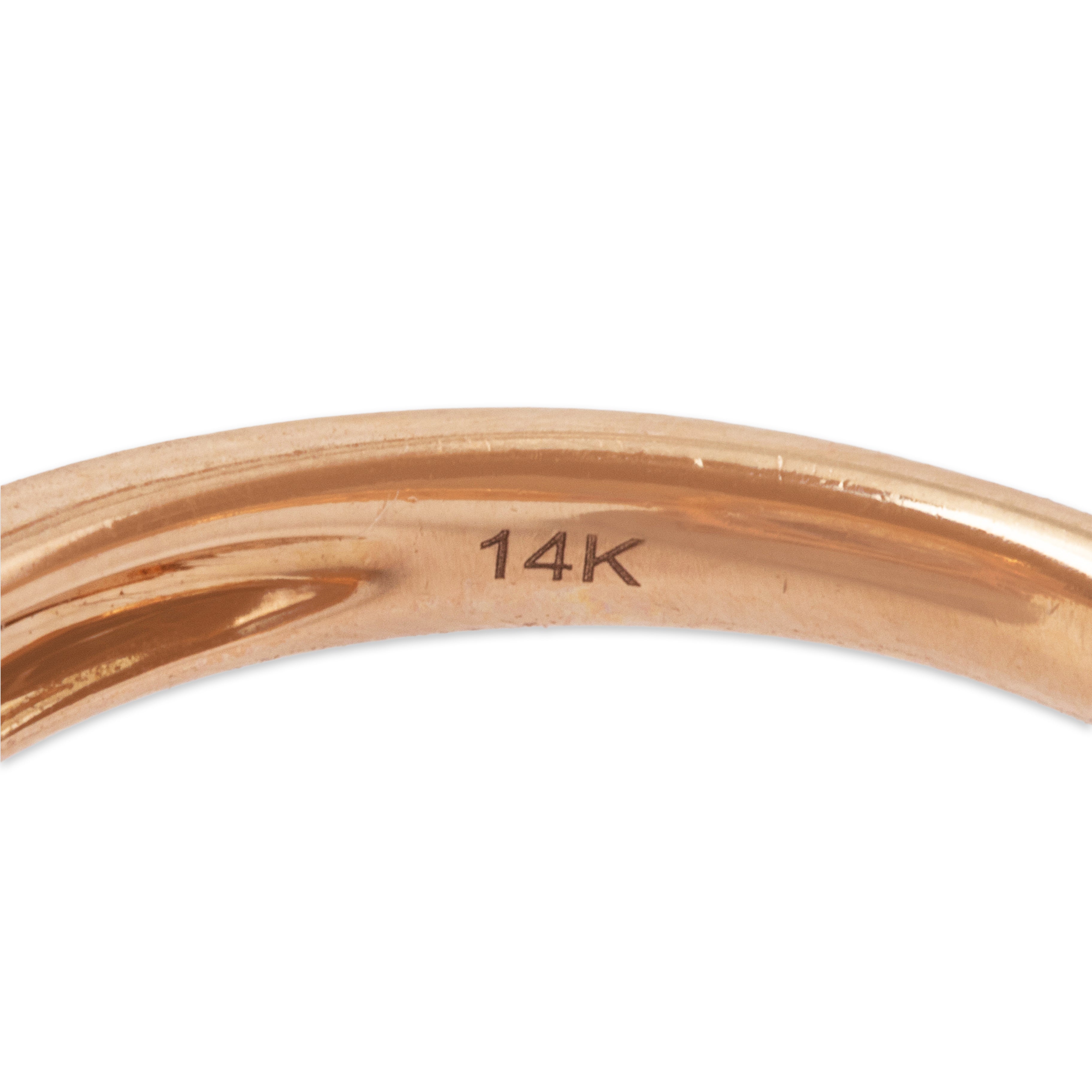 Estate 14k Rose Gold 2ct Morganite .616cttw Diamond Round Halo Cocktail Ring 5.00、mySite、hinf8tx79