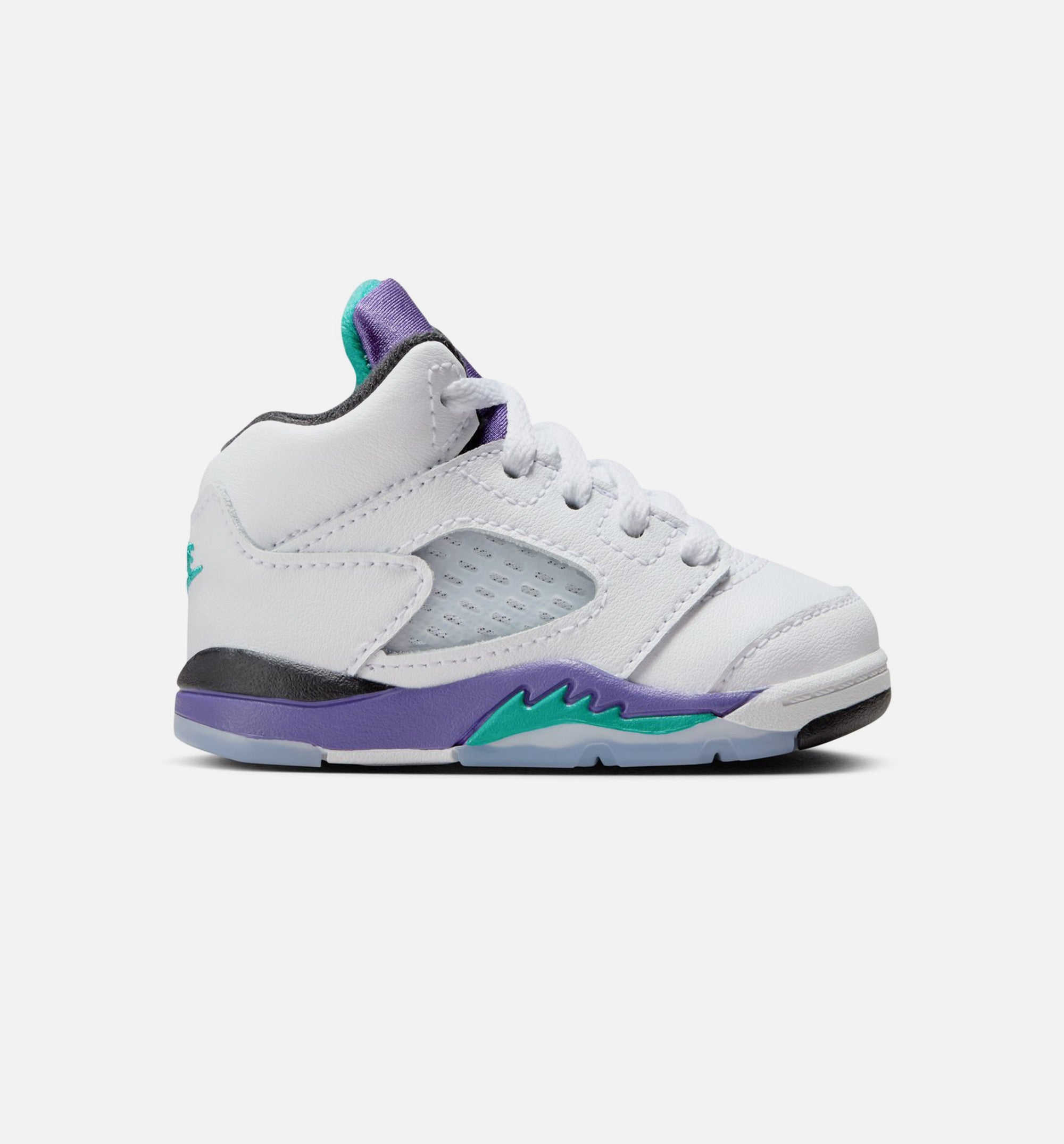Air Jordan 5 Retro Grape Infant Toddler Lifestyle Shoe - White/New Emerald/Grape Ice/Black、mySite、dreamappss