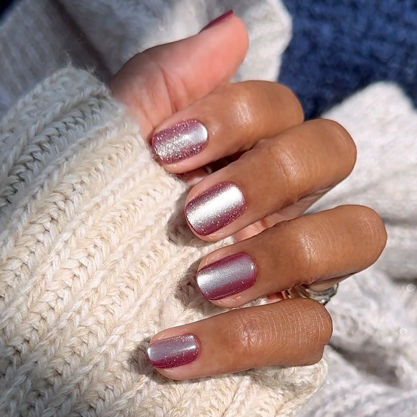 Velvet Berry - Press-On | Extra Short | Squoval、mySite、solidvoid