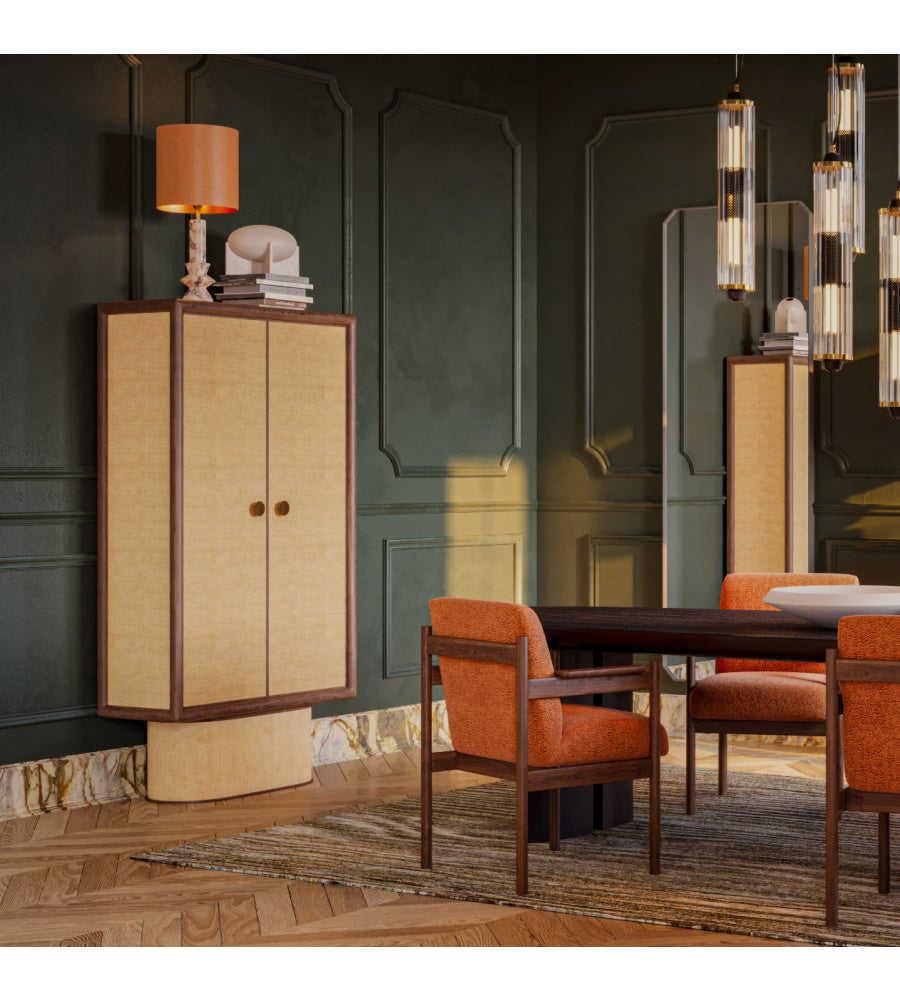 Modern Rattan 2-Door Cabinet | Versmissen Granada、mySite、neckold