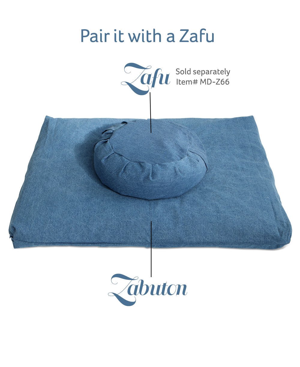 Classic Blue Zabuton Meditation Mat Cushion、mySite、topwebapps
