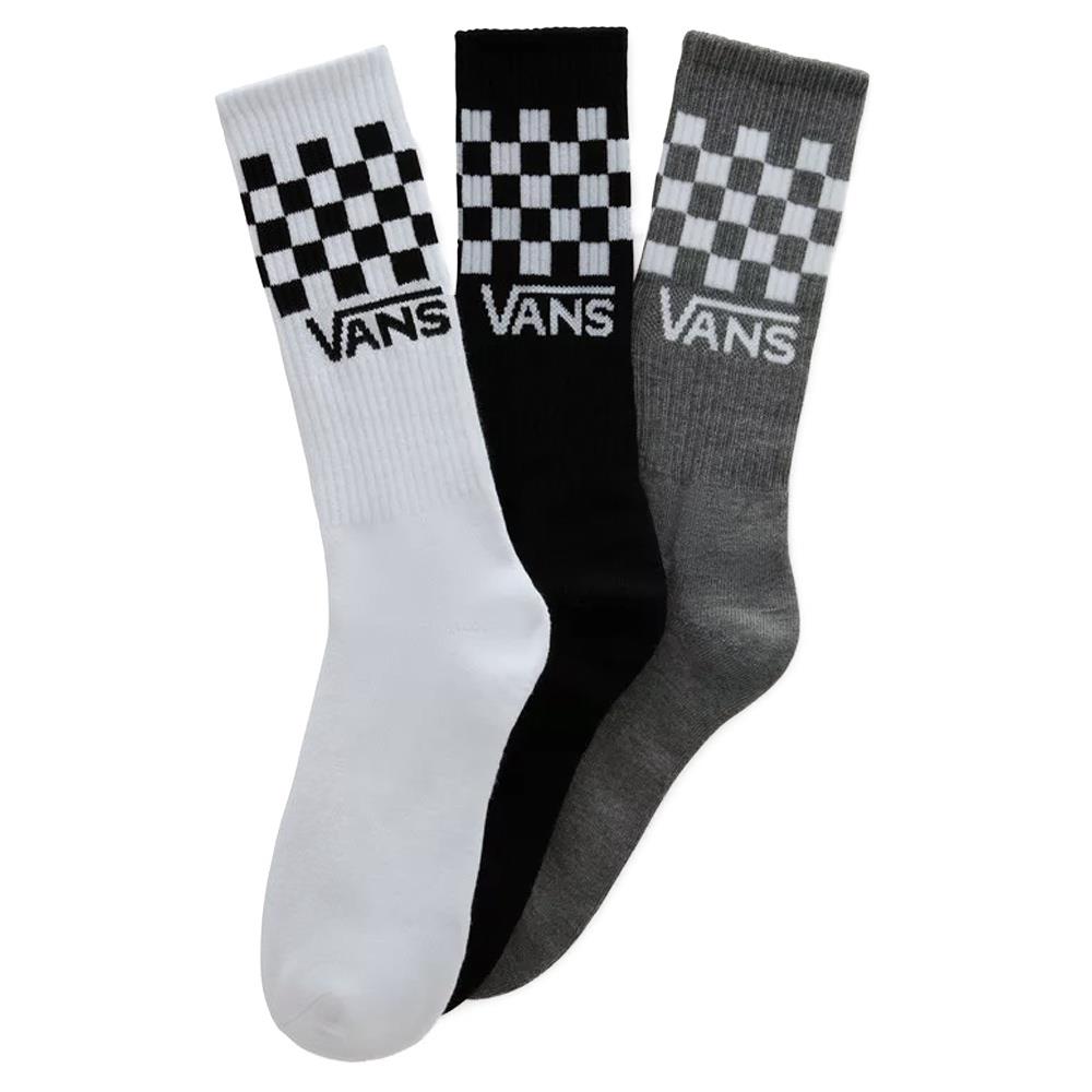  Vans Classic Check Crew Socks 3-Pack - Black/White、mySite、merchandisen