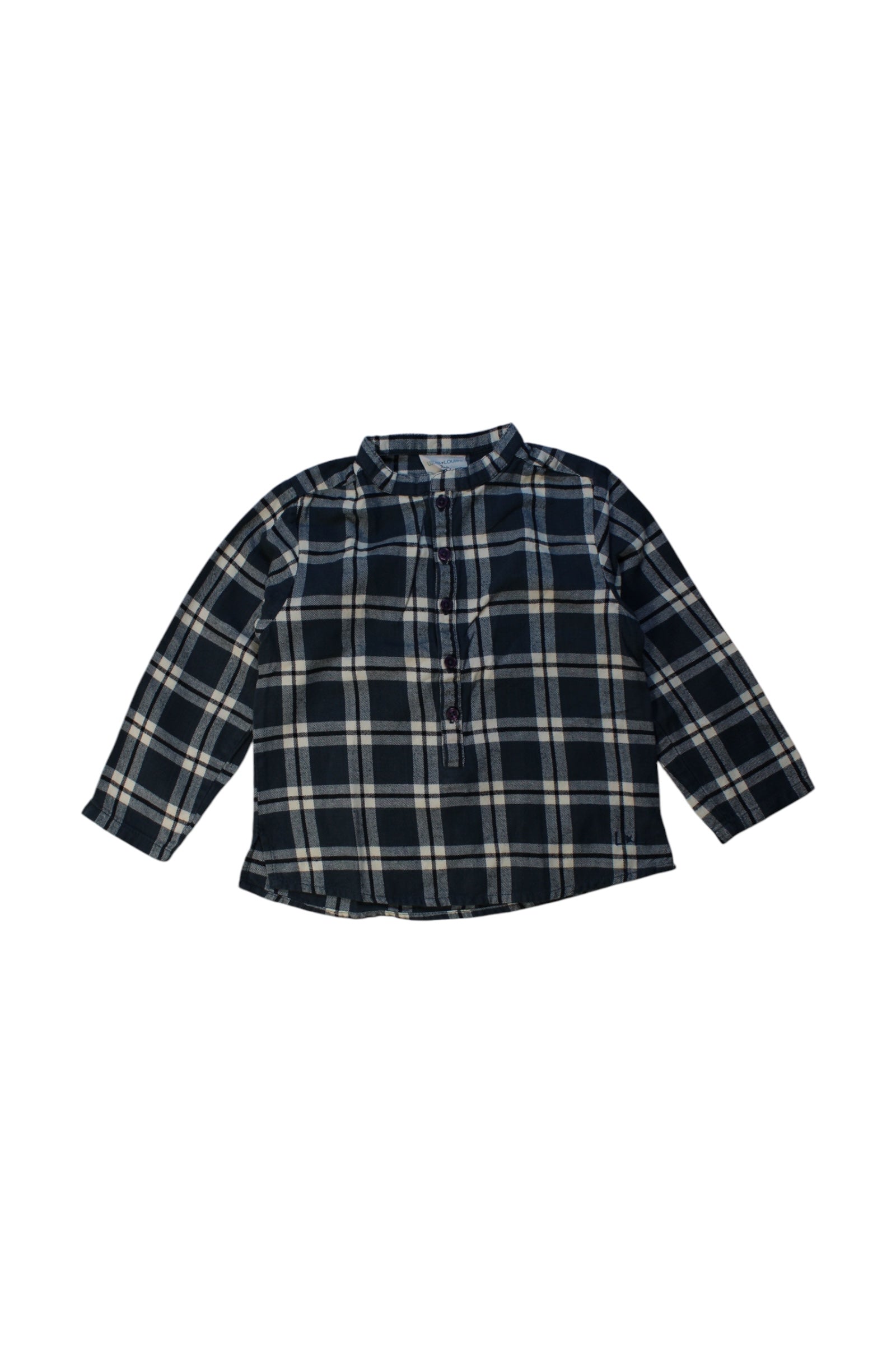 Louis Louise Checkered Long Sleeve Shirt - 4T、mySite、g9winljtr