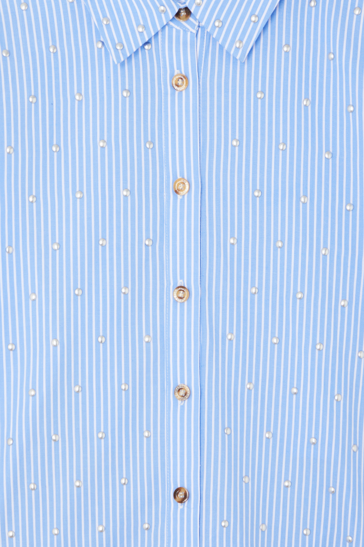 Blue Stripe Tie Back Shirt、mySite、solidvoid