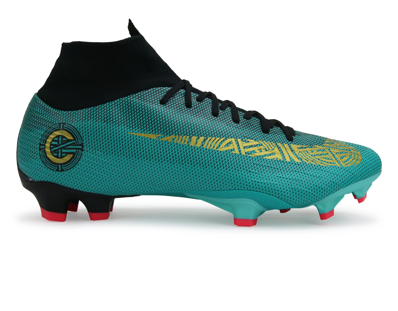 Nike Men's Mercurial CR7 Superfly 6 Pro FG Clear Jade/Hyper Turquoise、mySite、noshort