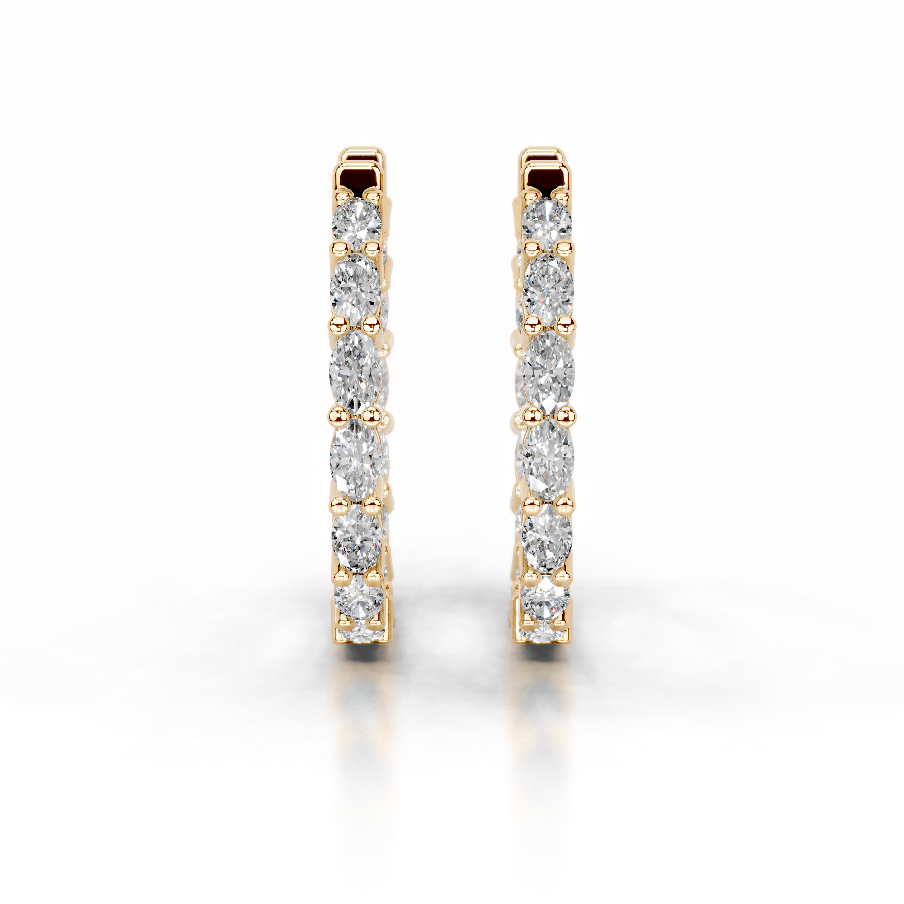 Daphne Diamond Hoop Earrings (4.30 Carat) -18K Yellow Gold、mySite、hinf8tx79