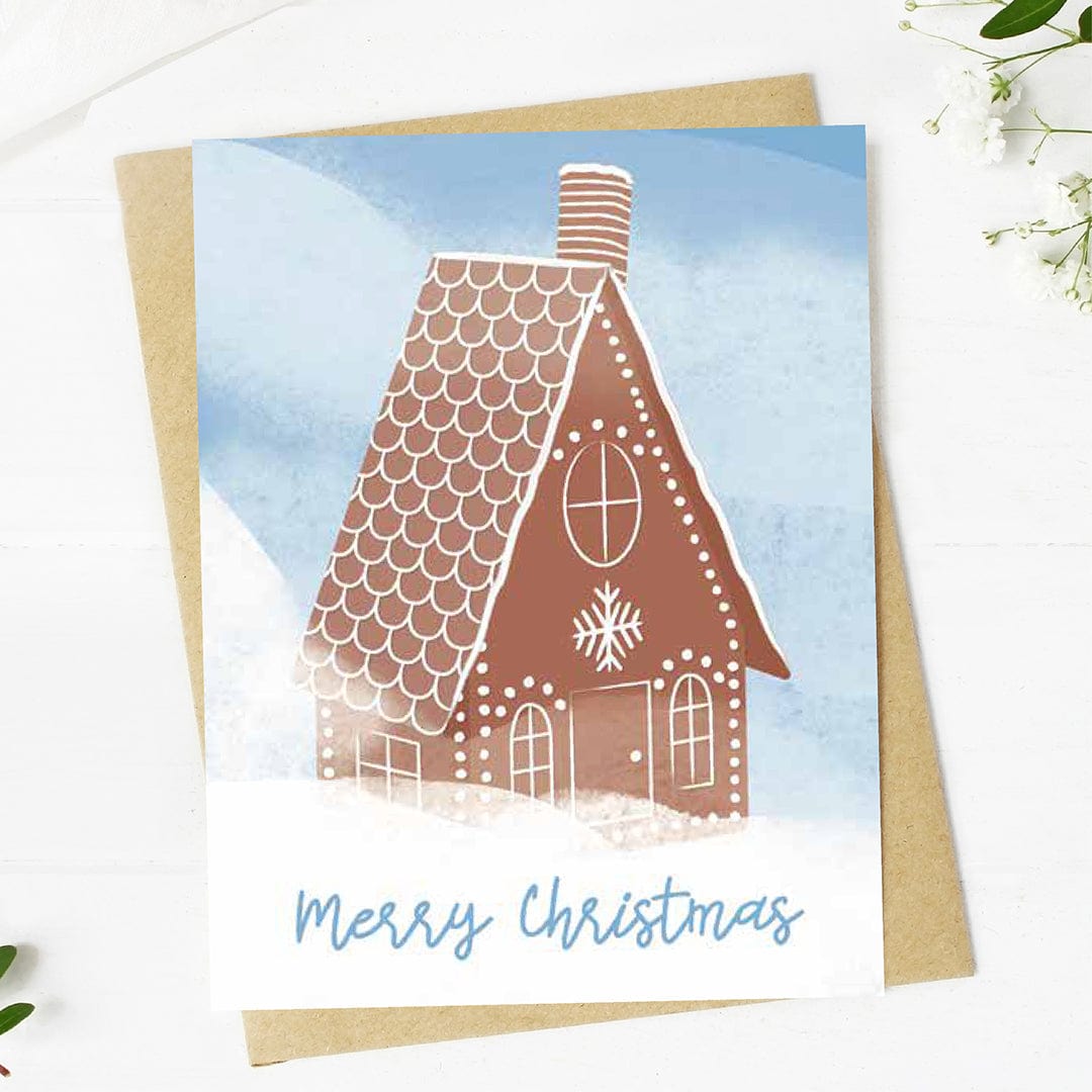  Festive Gingerbread House Christmas Card、mySite、elrpsem3k