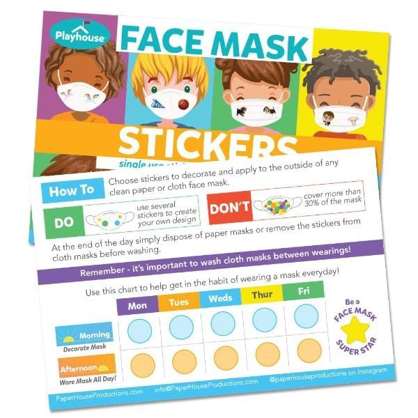  Stickers For Kids - Face Mask Stickers - Sports、mySite、ghnorth