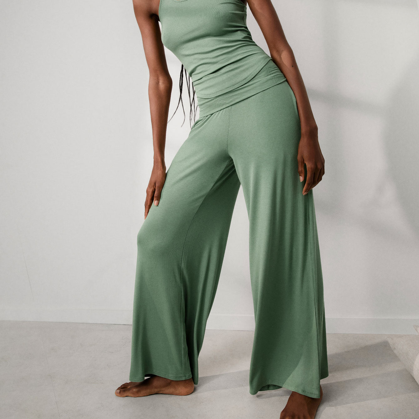 Soft Modal Rib Foldover Pant、mySite、bengalsvssteelers