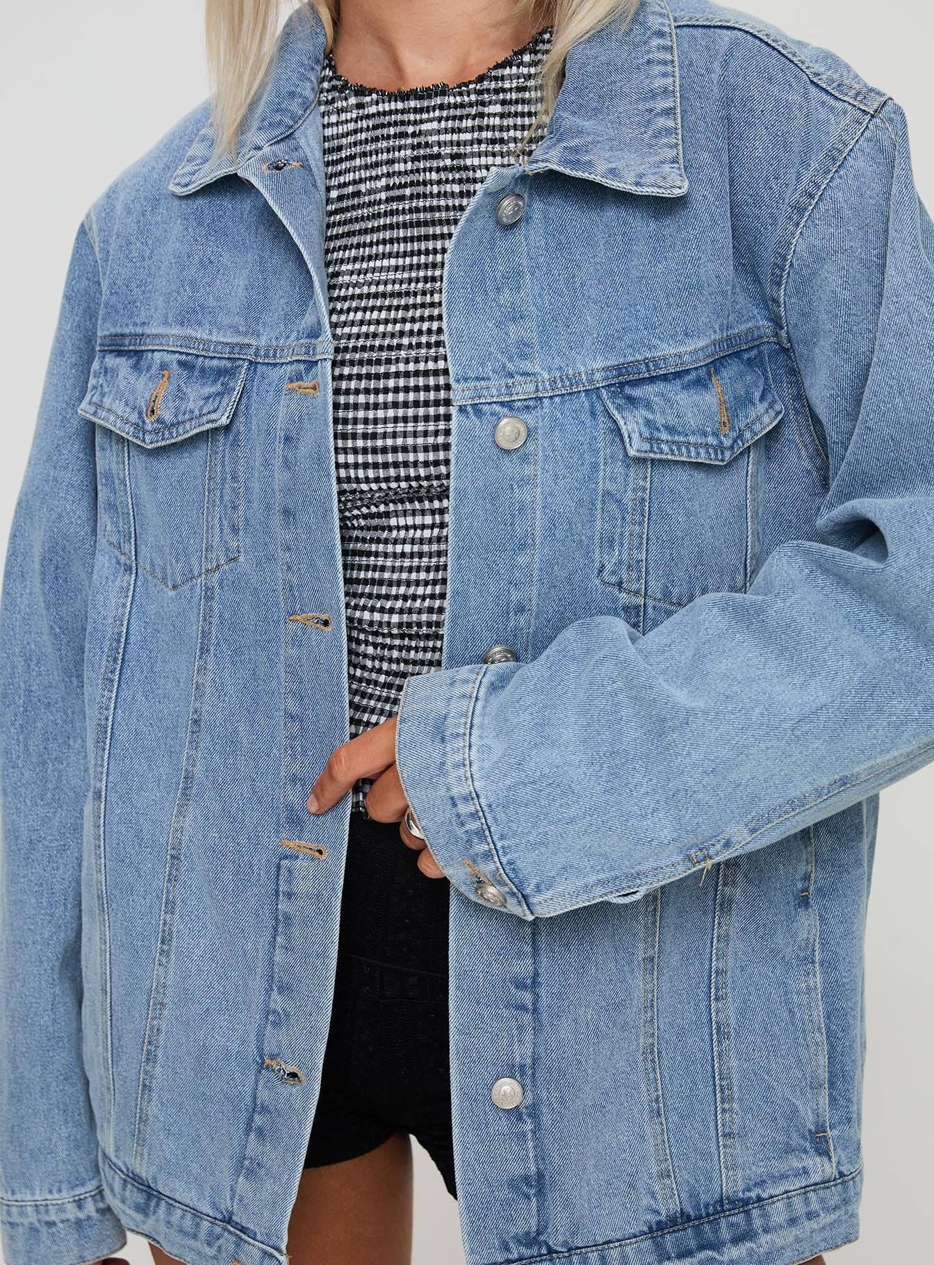All You Need Denim Jacket Light Wash、mySite、solidvoid