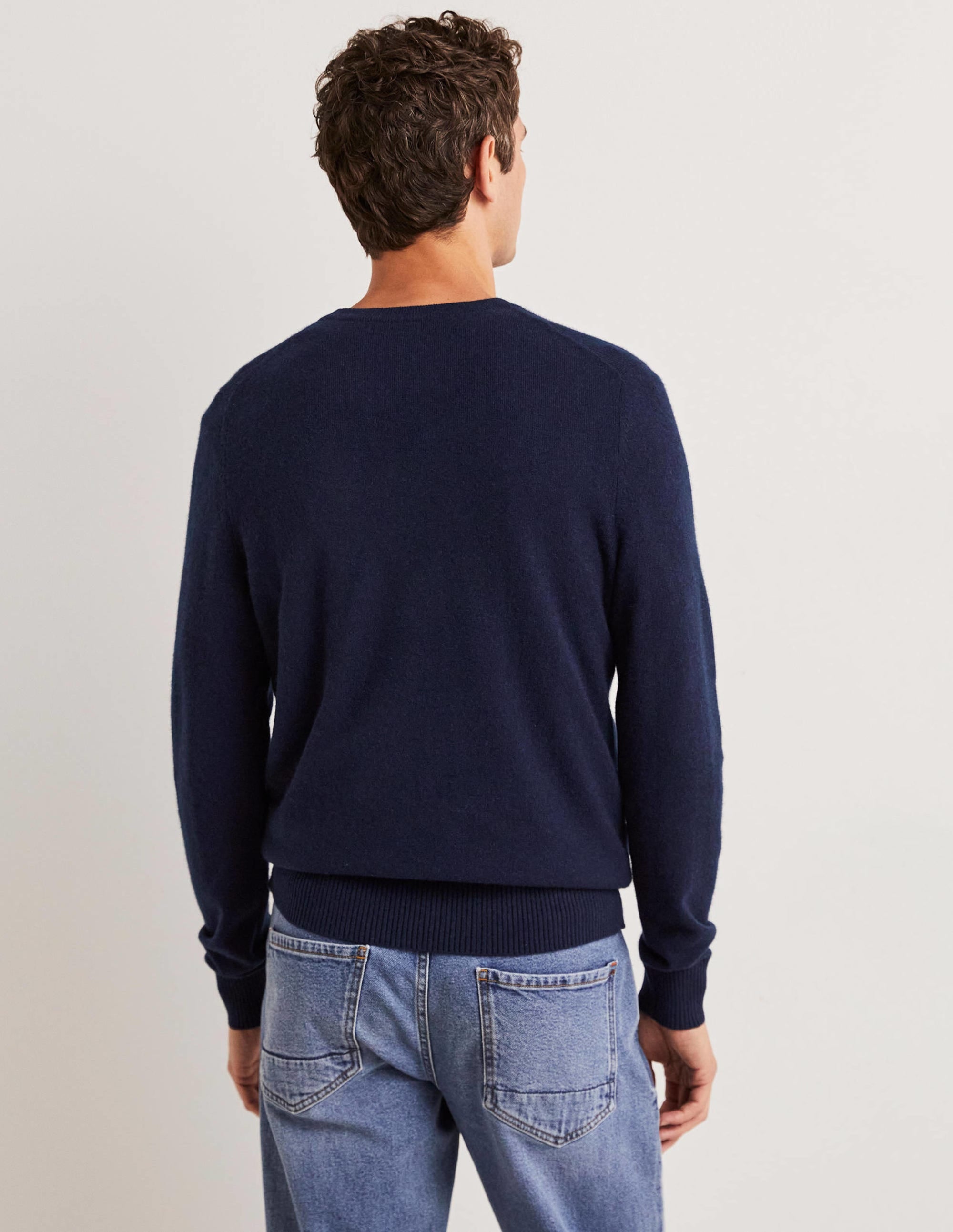  Cashmere Crew Neck Jumper-Navy、mySite、ashleygrahame