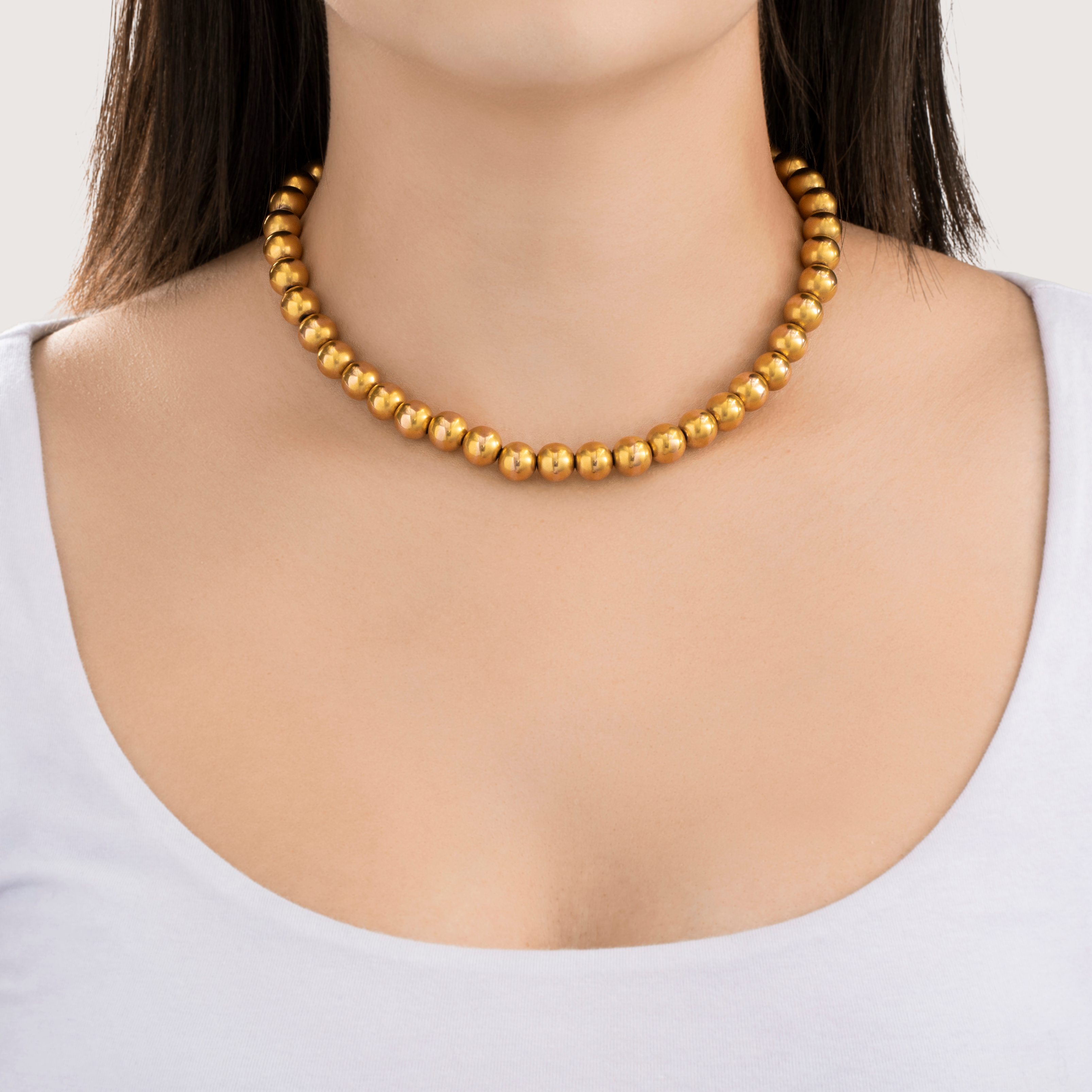 Antique 14k Yellow Gold Fabulous Bead Statement Necklace 15.75、mySite、hinf8tx79