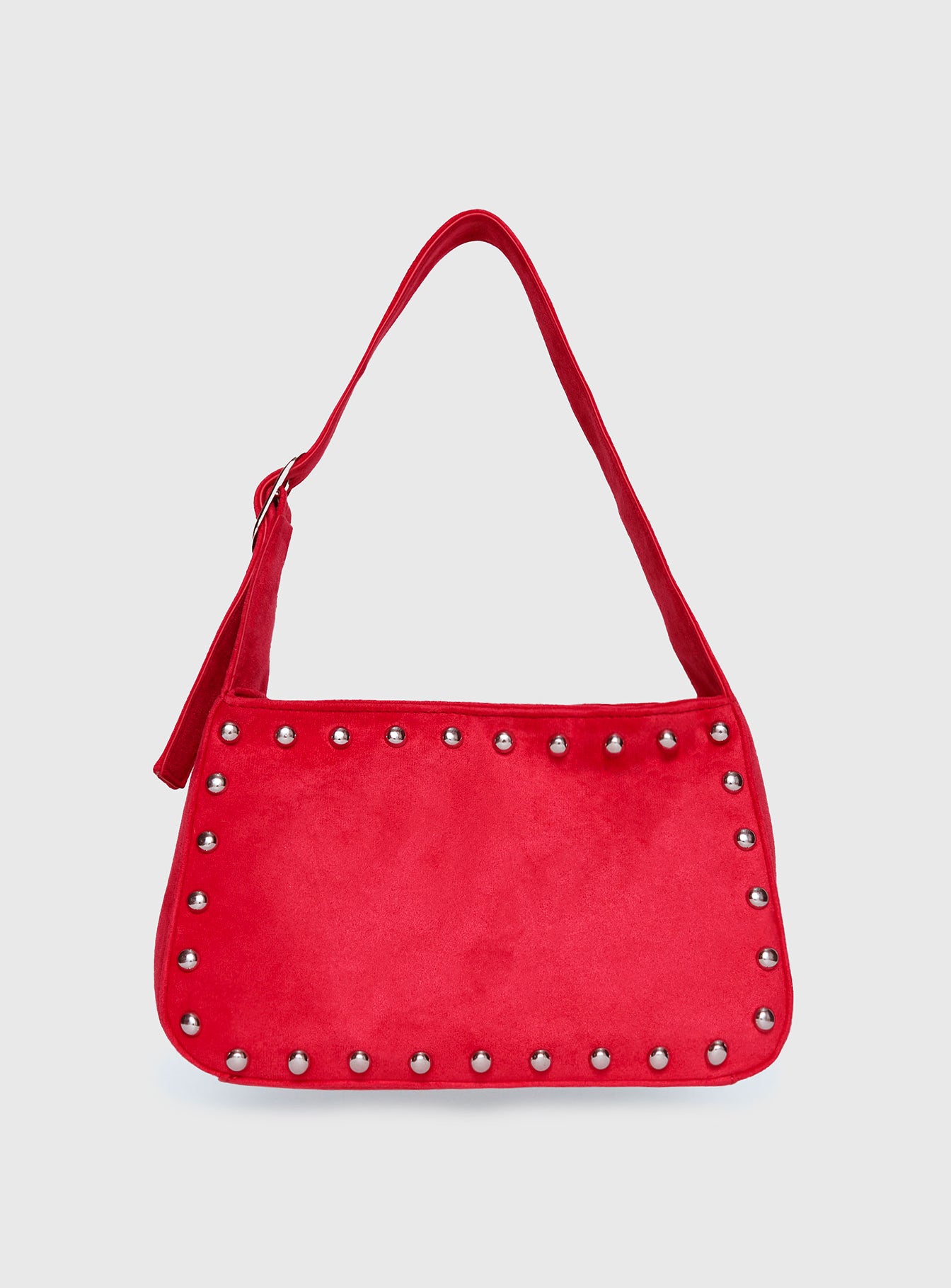 Wistfully Studded Shoulder Bag Red、mySite、solidvoid