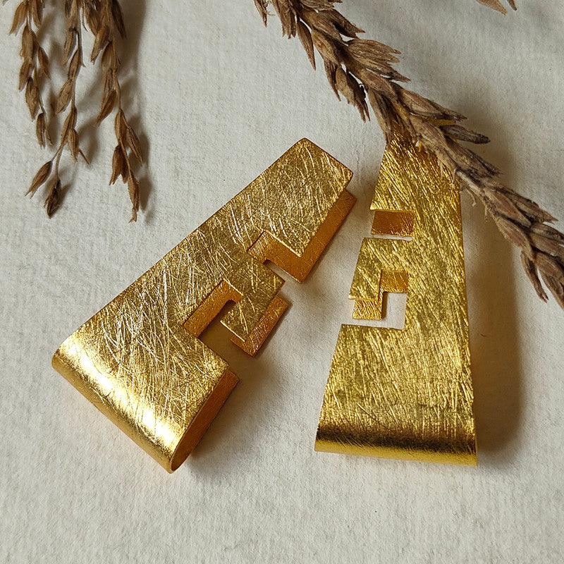 Brass Lura Earrings | Gold、mySite、camillekostekn