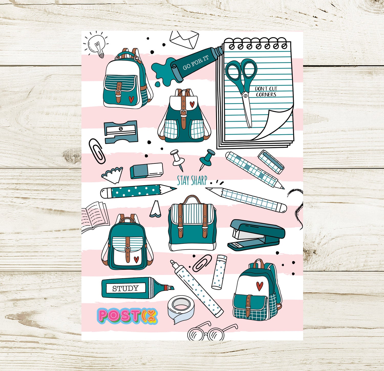  Stay Sharp Sticker Sheet、mySite、ghnorth