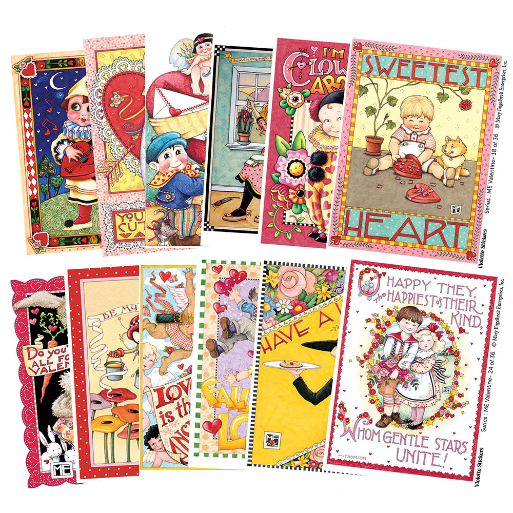  Mary Engelbreit's Valentine Crooner Vinyl Sticker Decals Tin、mySite、ghnorth