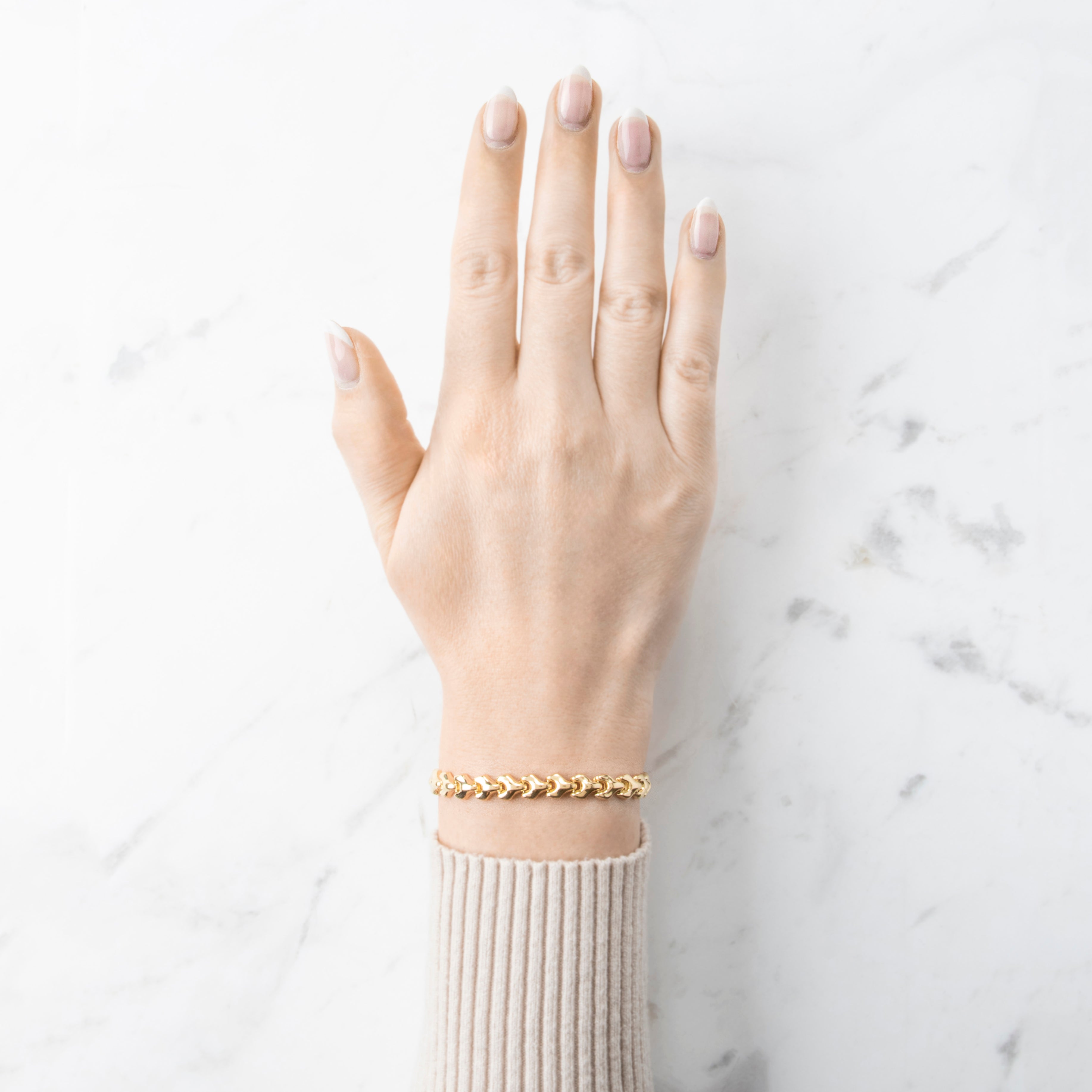 Vintage 14k Yellow Gold Arrow Links Bracelet 7、mySite、hinf8tx79