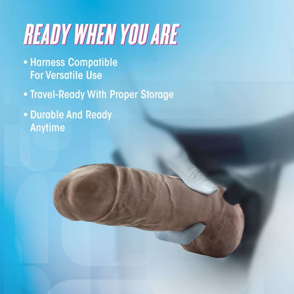Au Naturel By Blush® | Big Boy Realistic Chocolate 10-Inch Long Dildo With Balls & Suction Cup Base、mySite、bottomscart
