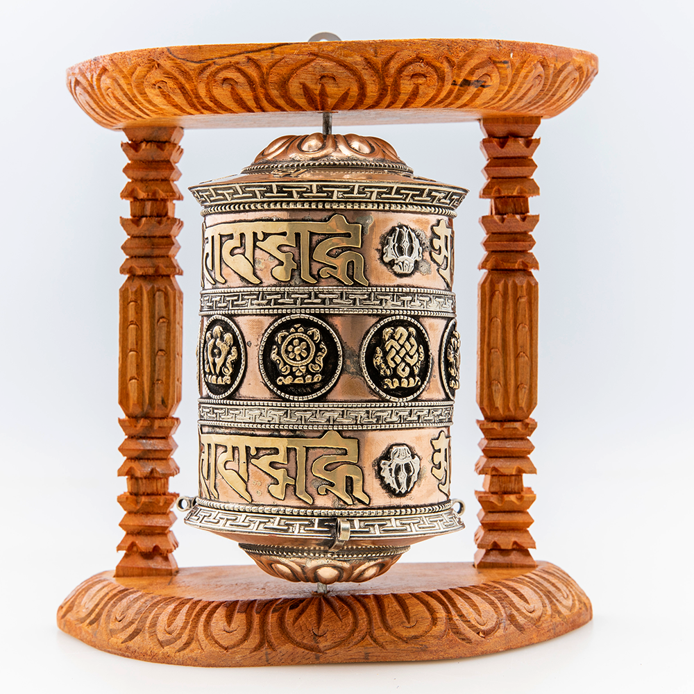 Prayer Wheel with Natural Wood Frame、mySite、topwebapps
