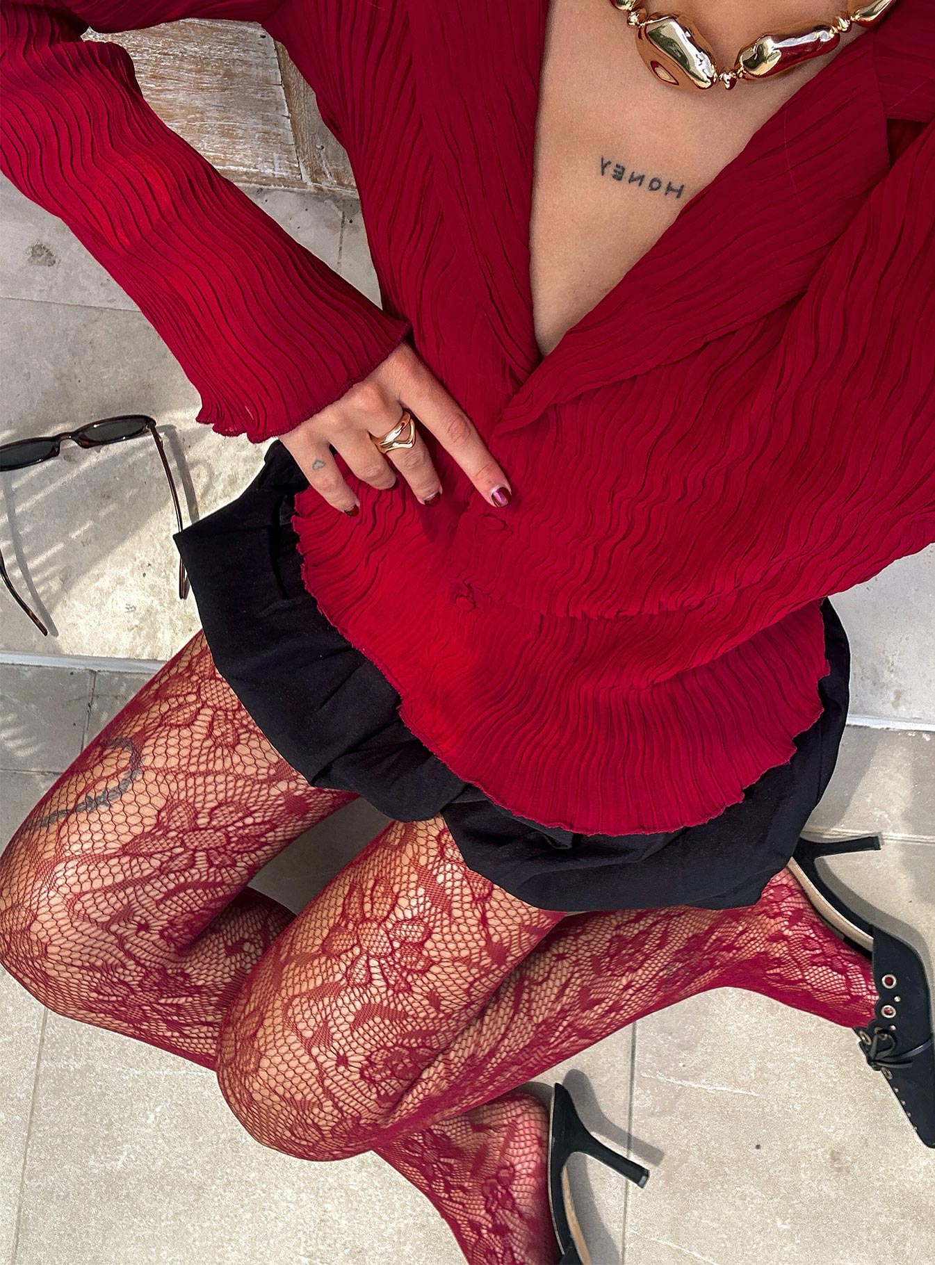 Fior Lace Stockings Red、mySite、solidvoid