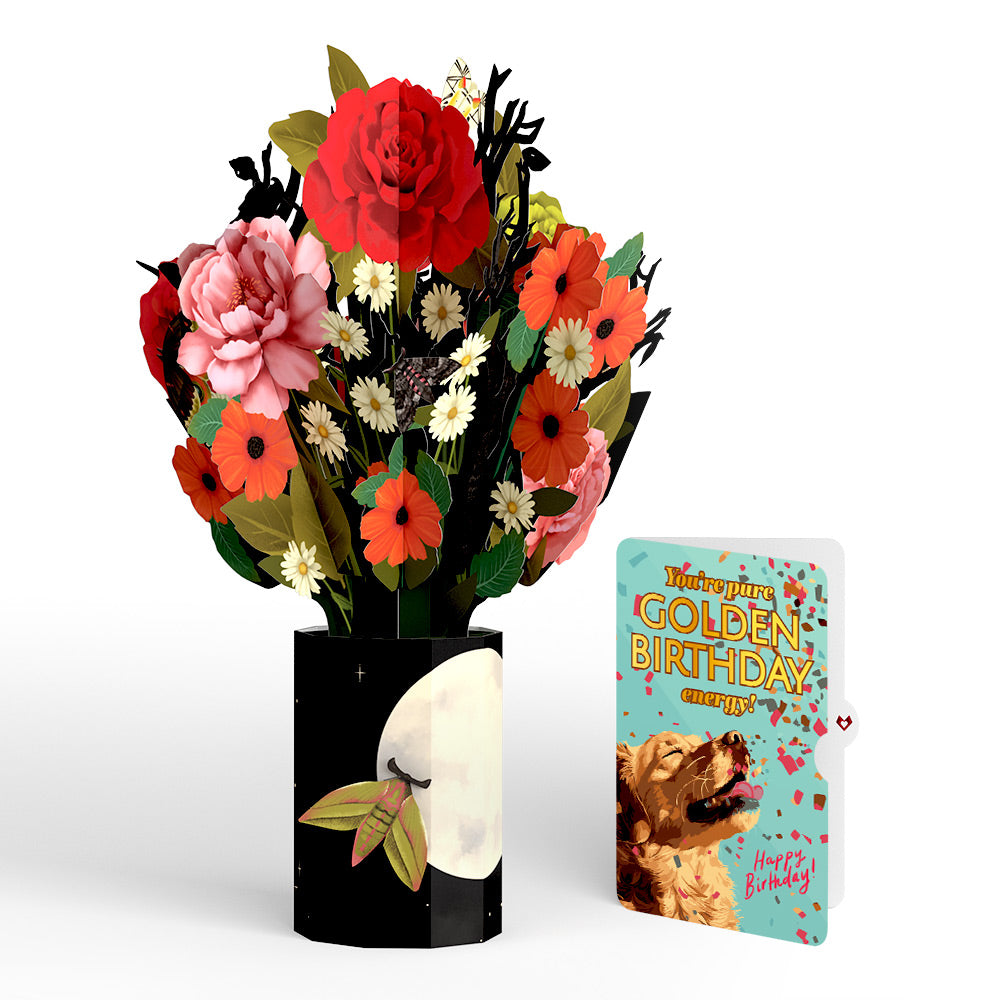 Midnight Florals Birthday Bouquet and Golden Energy Sentiment Set、mySite、solidvoid