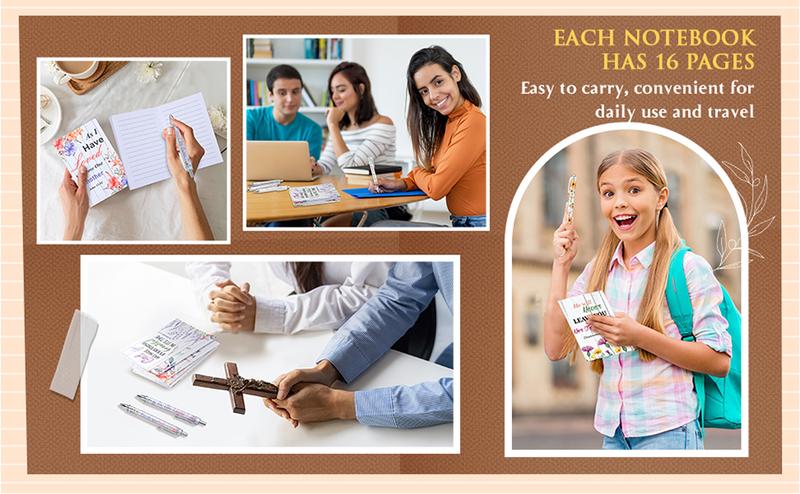 24Pcs Christian Gifts with 12 Motivational Quote Pens and 12 Bible Journal Christian Writing Pens Inspirational Ballpoint Pens Religious Notebooks with Bible Verse Bible Supplies, Gifts for Women  Student Teacher, First Holy Communion Gift, Mother 24Pcs Christian Gifts with 12 Motivational Quote Pens and 12 Bible Journal Christian Writing Pens Inspirational Ballpoint Pens Religious Notebooks with Bible Verse Bible Supplies, Gifts for Women  Student Teacher, First Holy Communion Gift, Mother