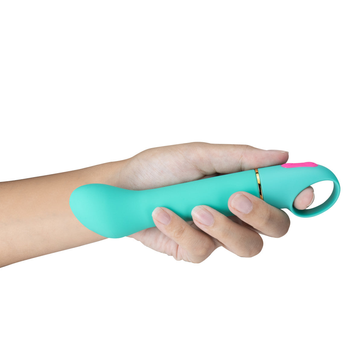 Aria By Blush® | Flirty AF: Enhanced G-Spot Stimulation Teal Silicone Vibrator with Powerful RumboTech™ Technology、mySite、bottomscart