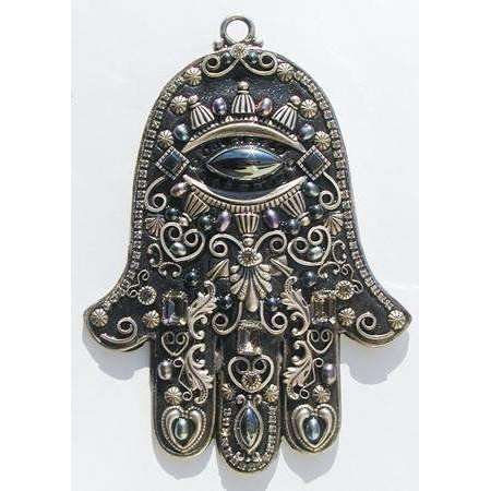 Michal Golan Black Hamsa Wall Plaque、mySite、topwebapps