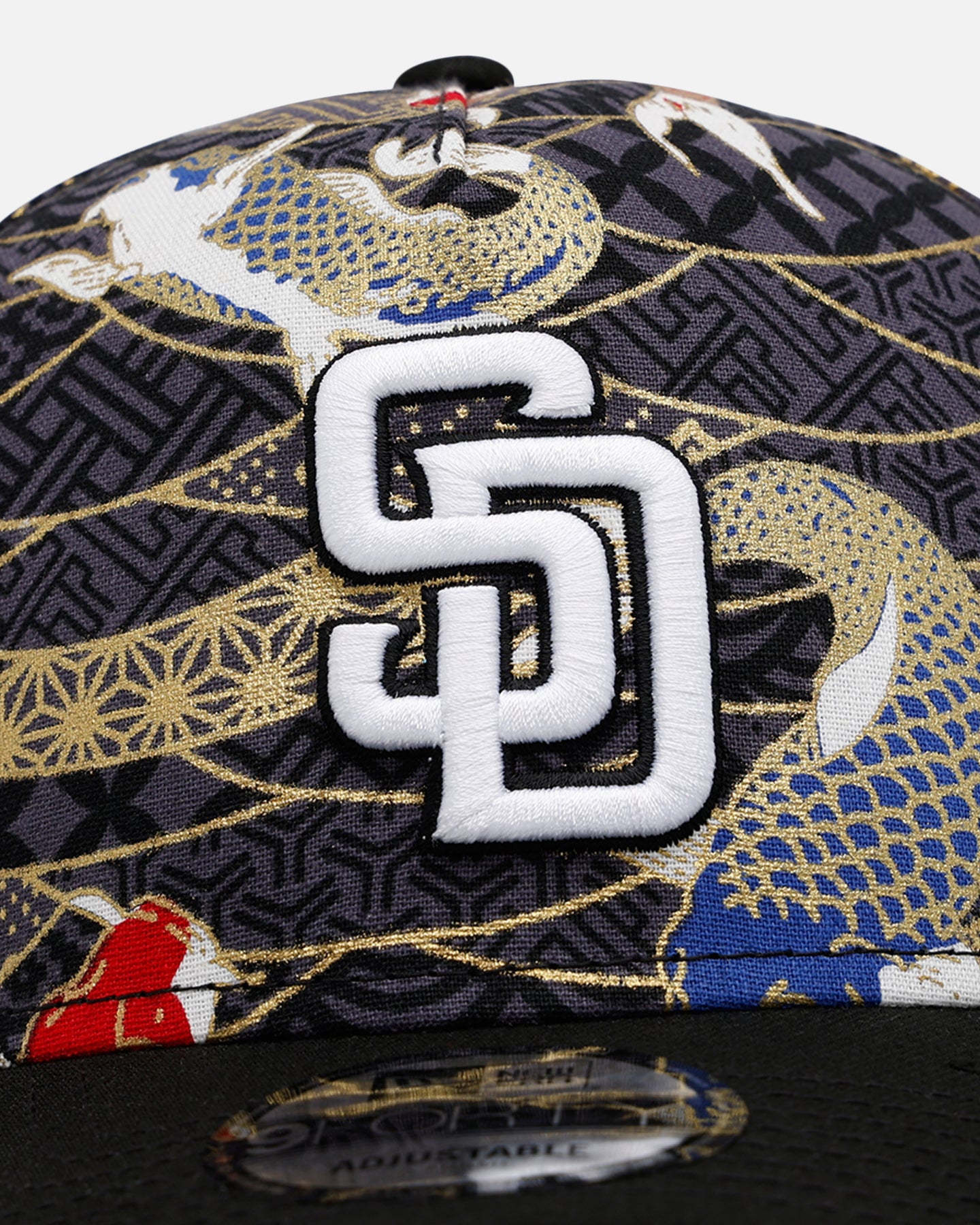 New Era San Diego Padres 'Koi' 9FORTY A-Frame Snapback Black/Multi-Colored、mySite、zt4zffjzw