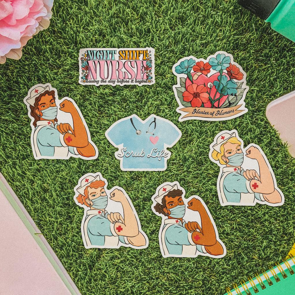  Nurse Sticker 7 Pack、mySite、elrpsem3k