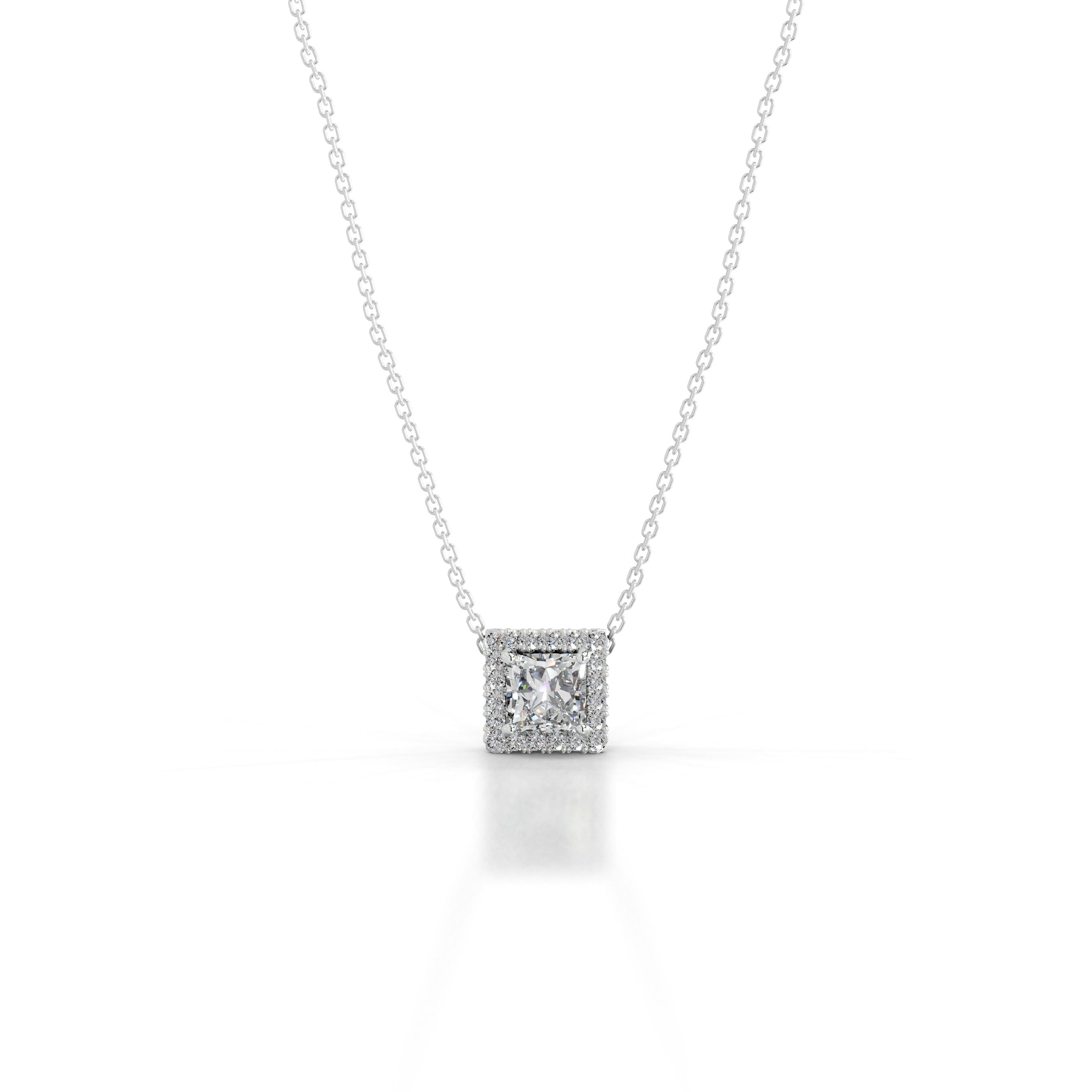 Manon Diamond Halo Pendant - 14K White Gold、mySite、hinf8tx79
