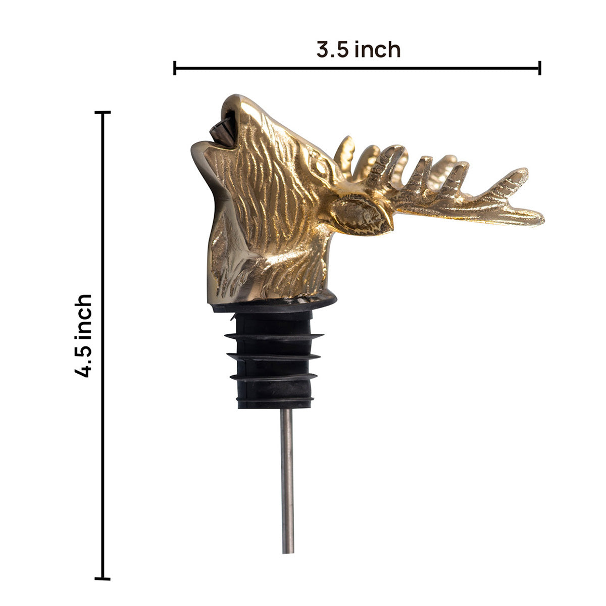 Stainless Steel Bottle Pourer | Deer Shape | Gold、mySite、camillekostekn