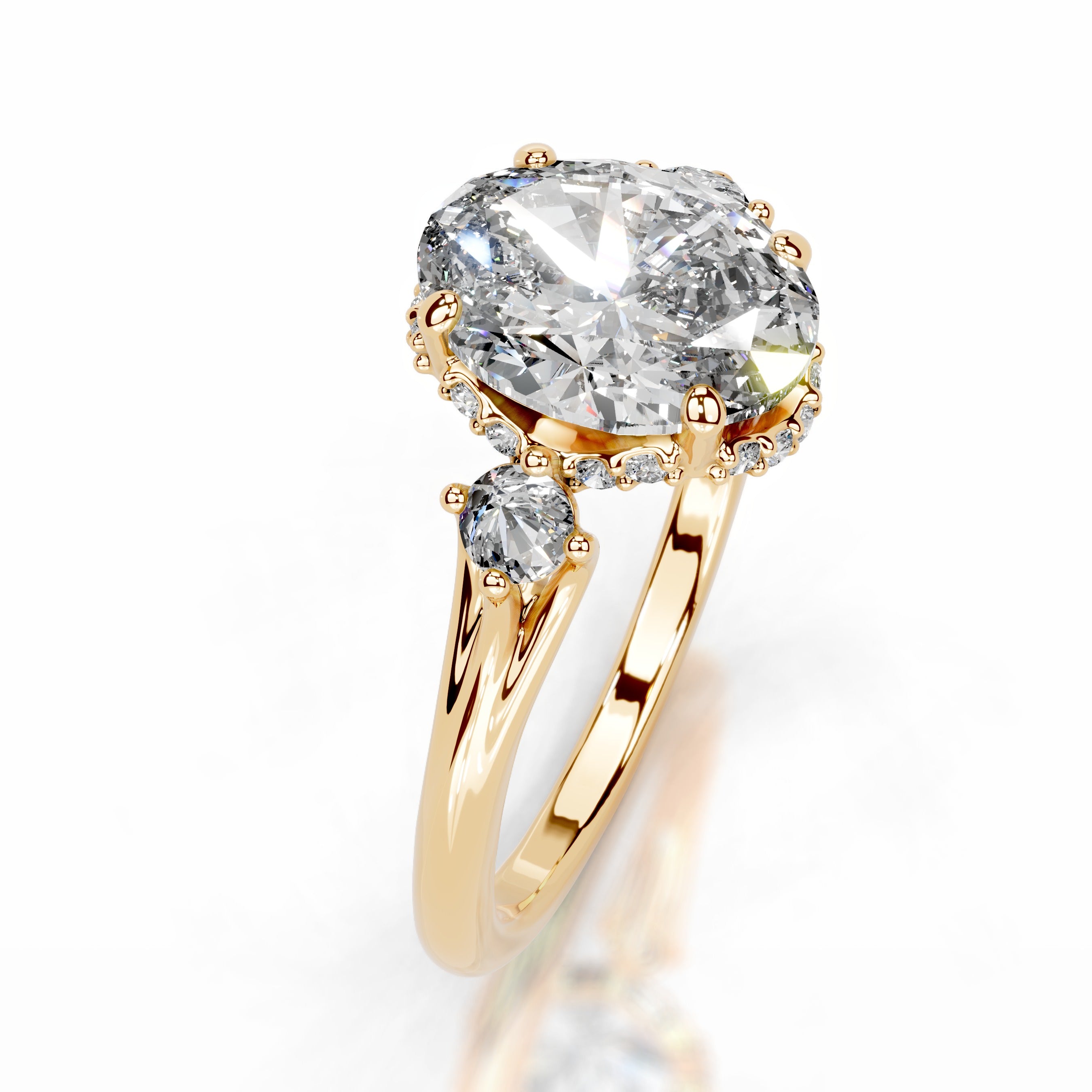 Antonia Diamond Engagement Ring - 18K Yellow Gold、mySite、hinf8tx79