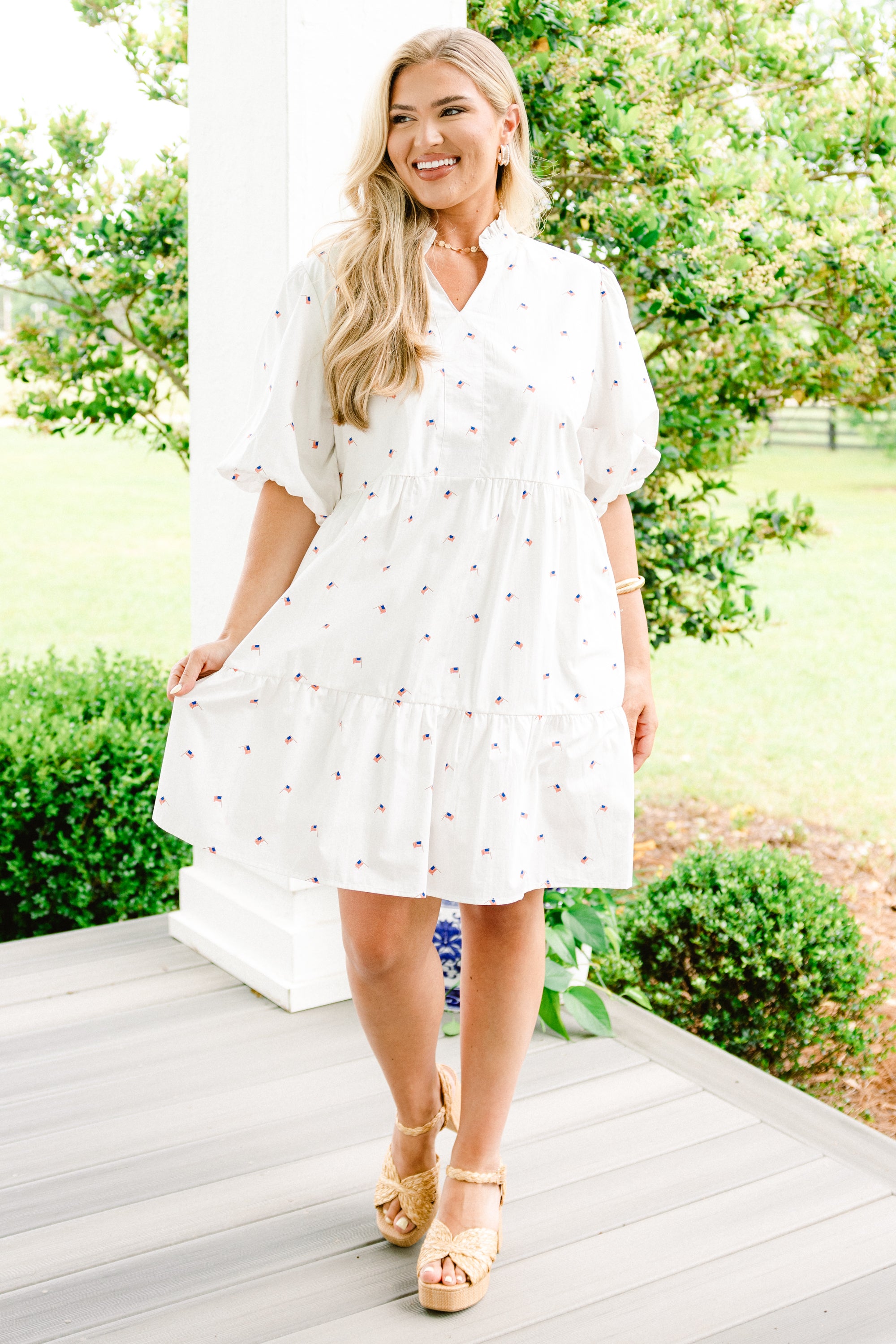  Stars And Stripes Dress, White、mySite、justintrudeaud