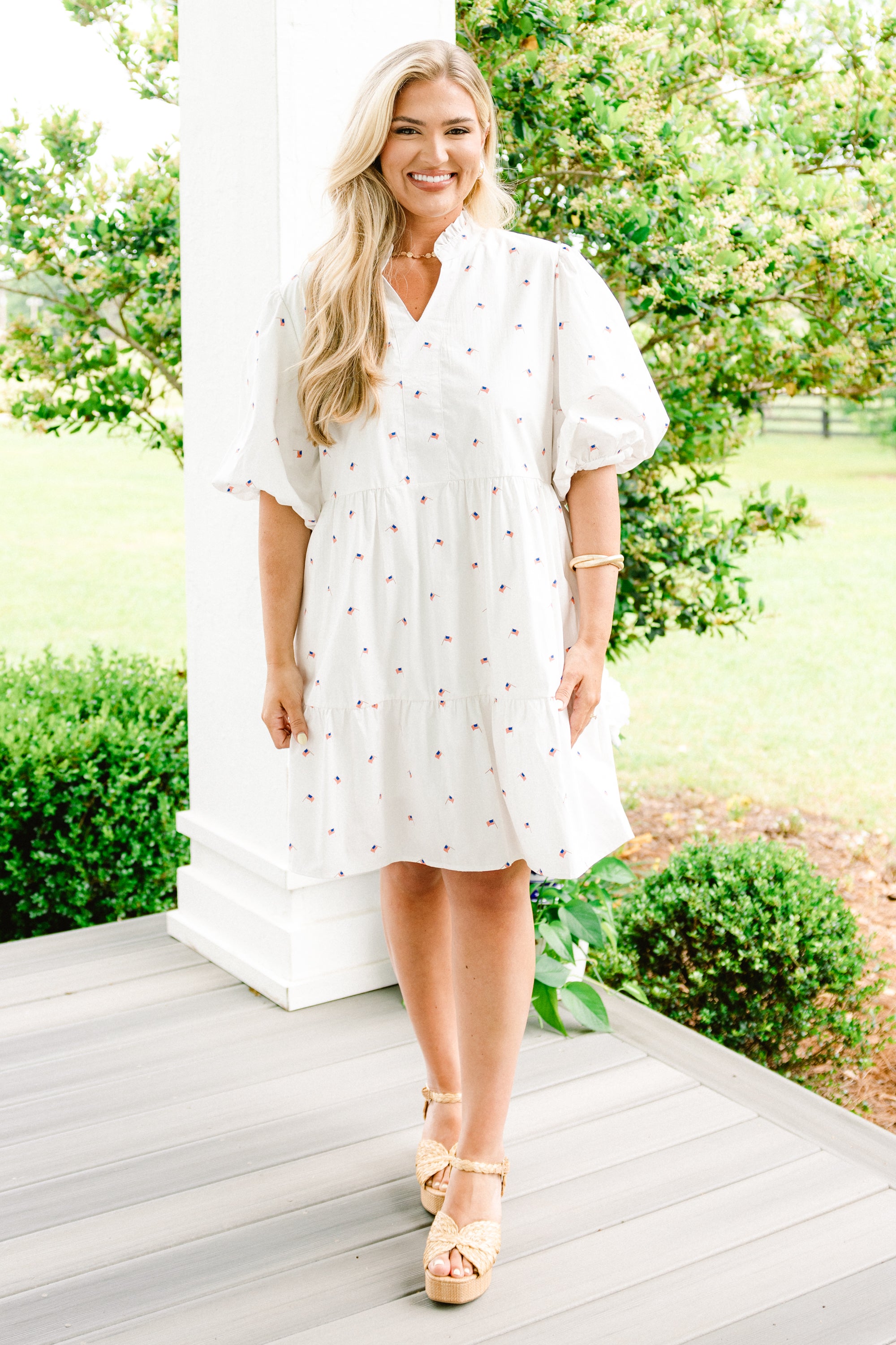  Stars And Stripes Dress, White、mySite、justintrudeaud