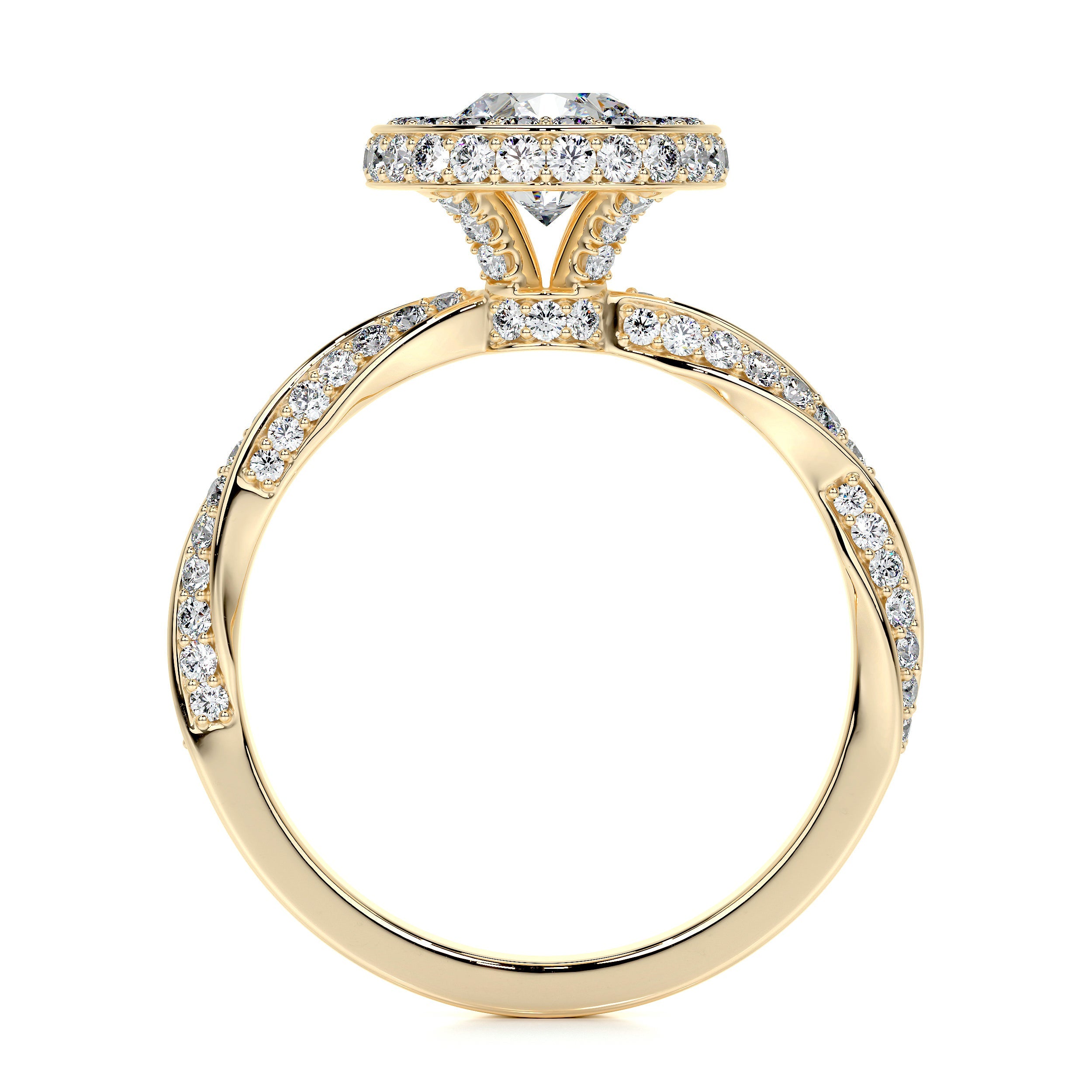 Sarina Lab Grown Diamond Ring -18K Yellow Gold、mySite、hinf8tx79