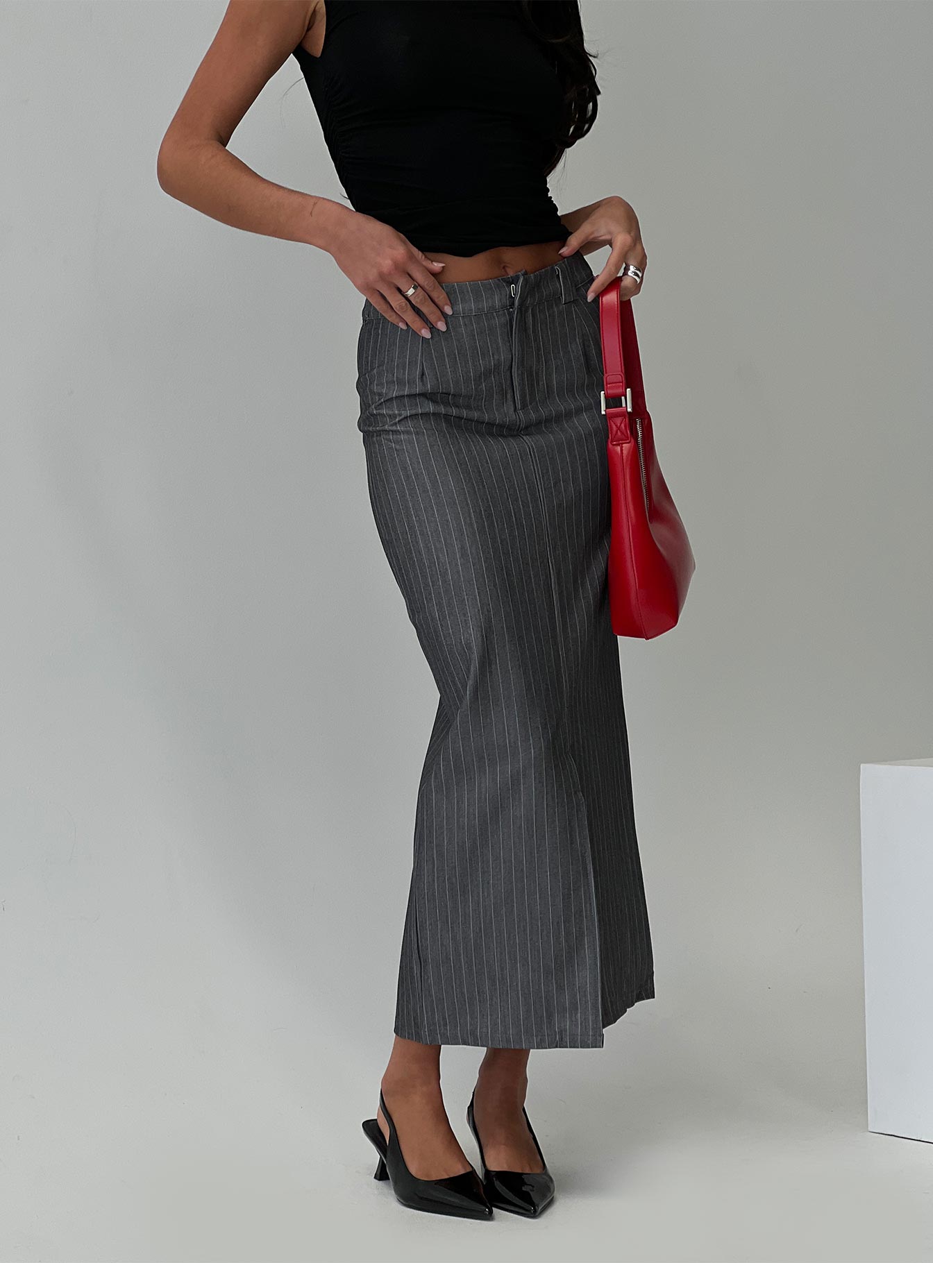 Cubeb Maxi Skirt Grey、mySite、solidvoid