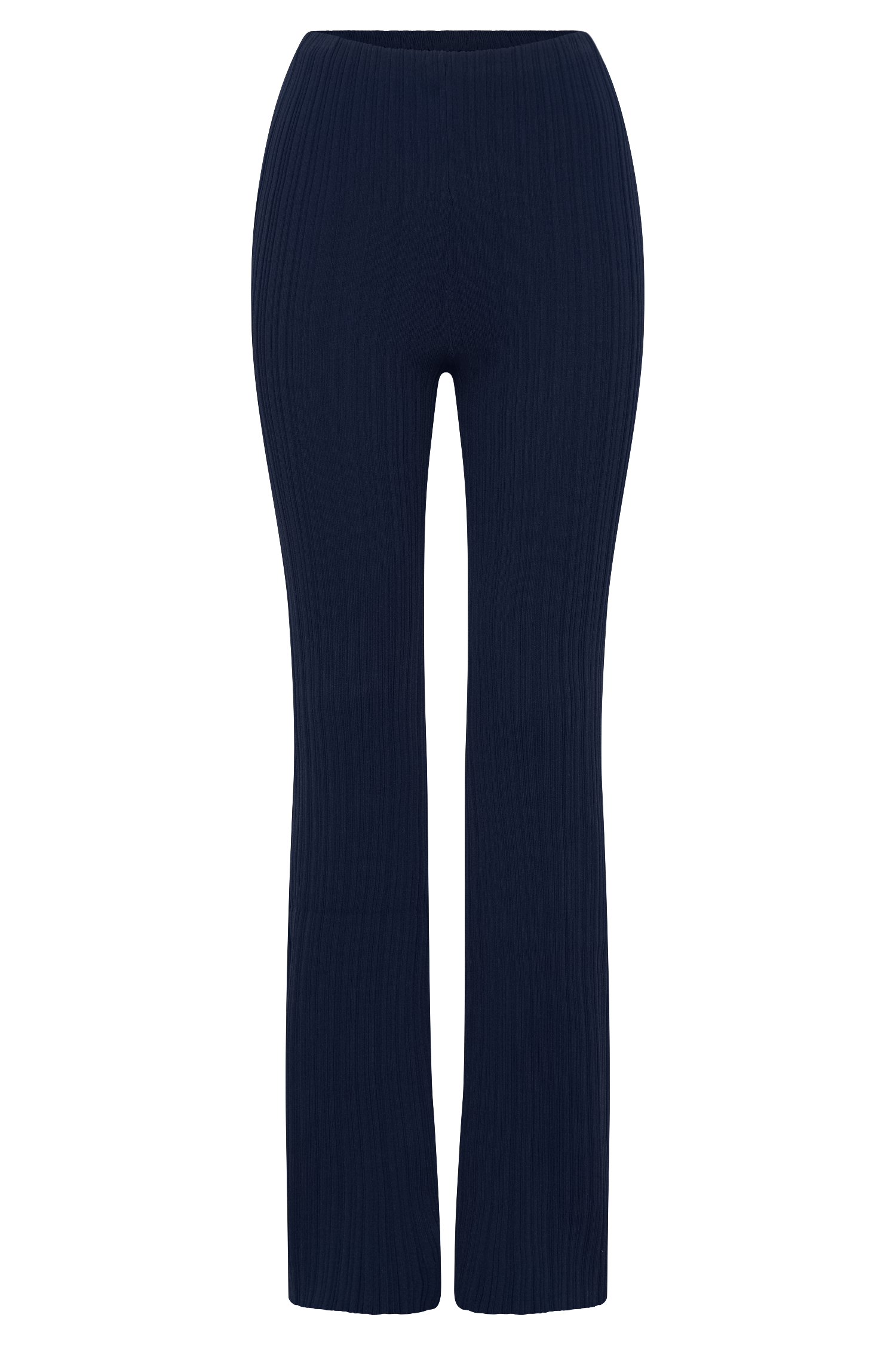 Chiara Straight Leg Rib Knit Pant - Navy、mySite、solidvoid