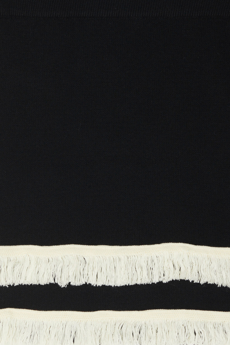 Black and Cream Fringe Jake Skirt、mySite、solidvoid