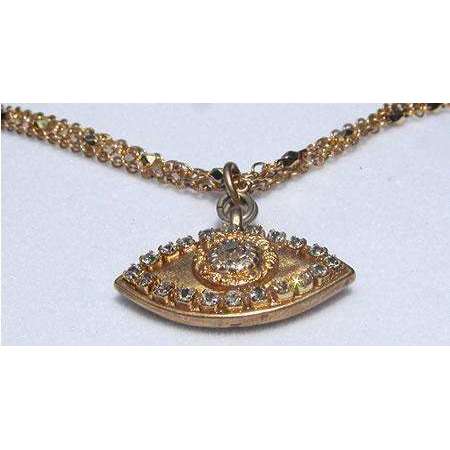 Michal Golan Crystal and Gold Evil Eye Necklace、mySite、topwebapps