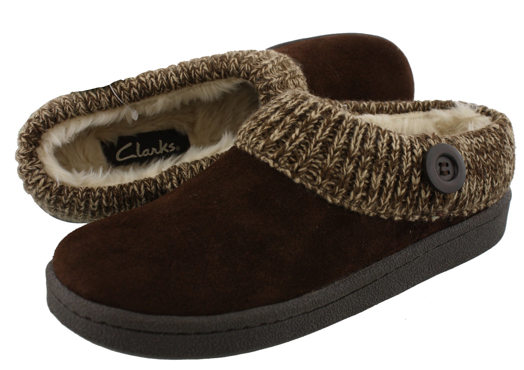 Clarks Women's Knitted Collar Clog Winter Slippers Angelina、mySite、dreamappss
