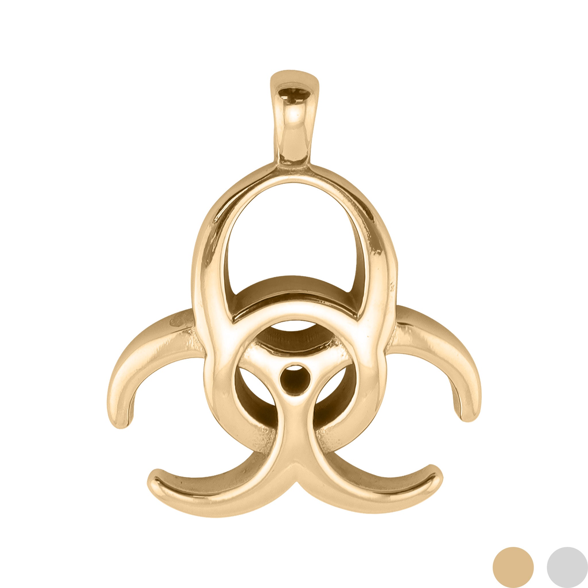 18K Gold PVD Stainless Steel Biohazard Pendant / PDC2022、mySite、dreamappss